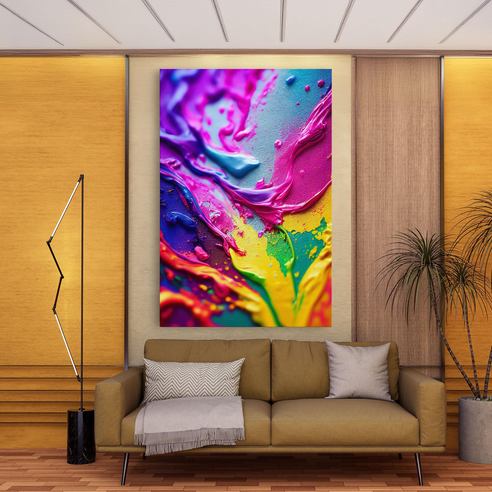 Tablou Canvas Pink Purple Close Up mockup 9