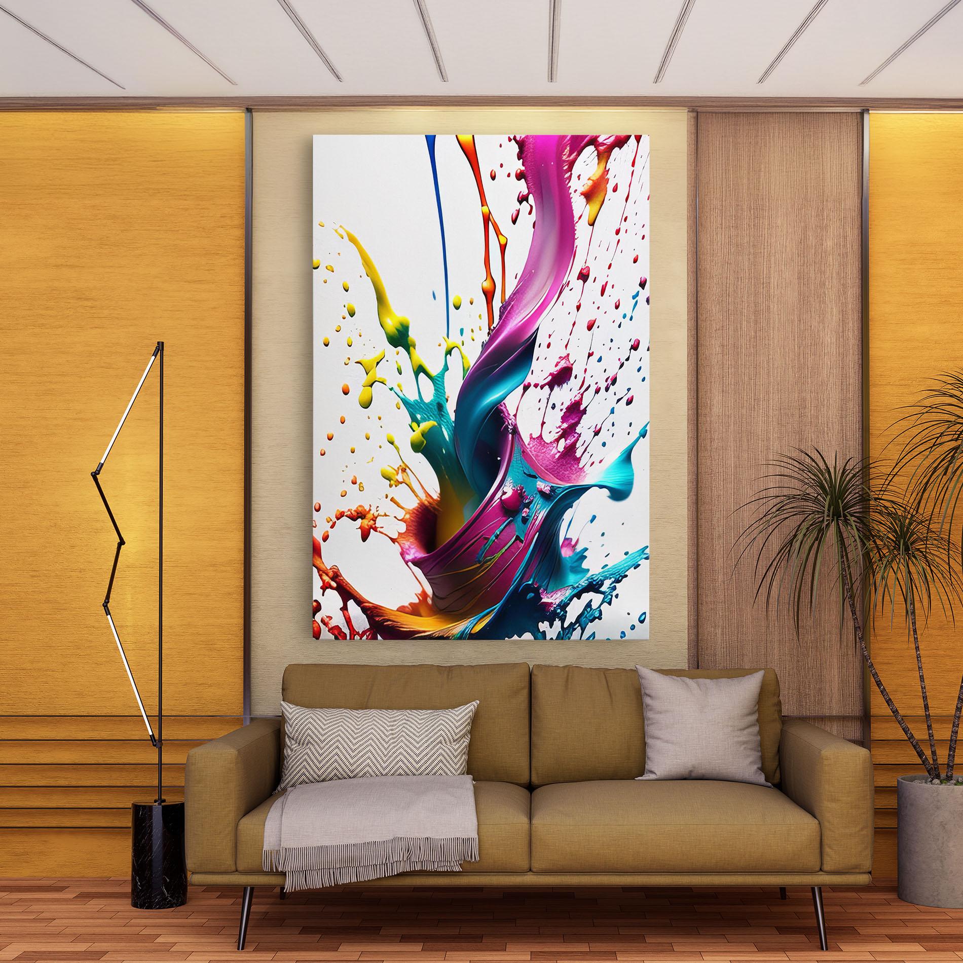 Tablou Canvas Purple Blue Splash mockup 9