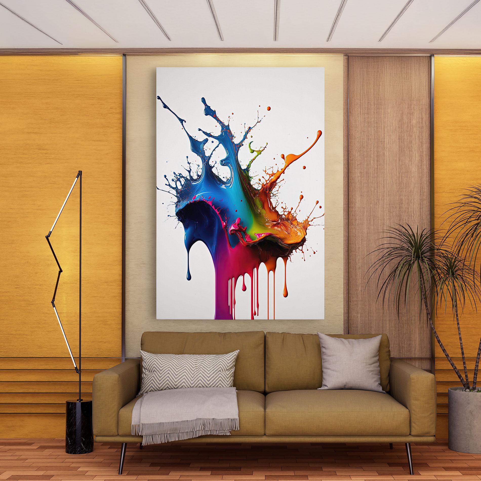 Tablou Canvas Yellow Blue Floating mockup 9