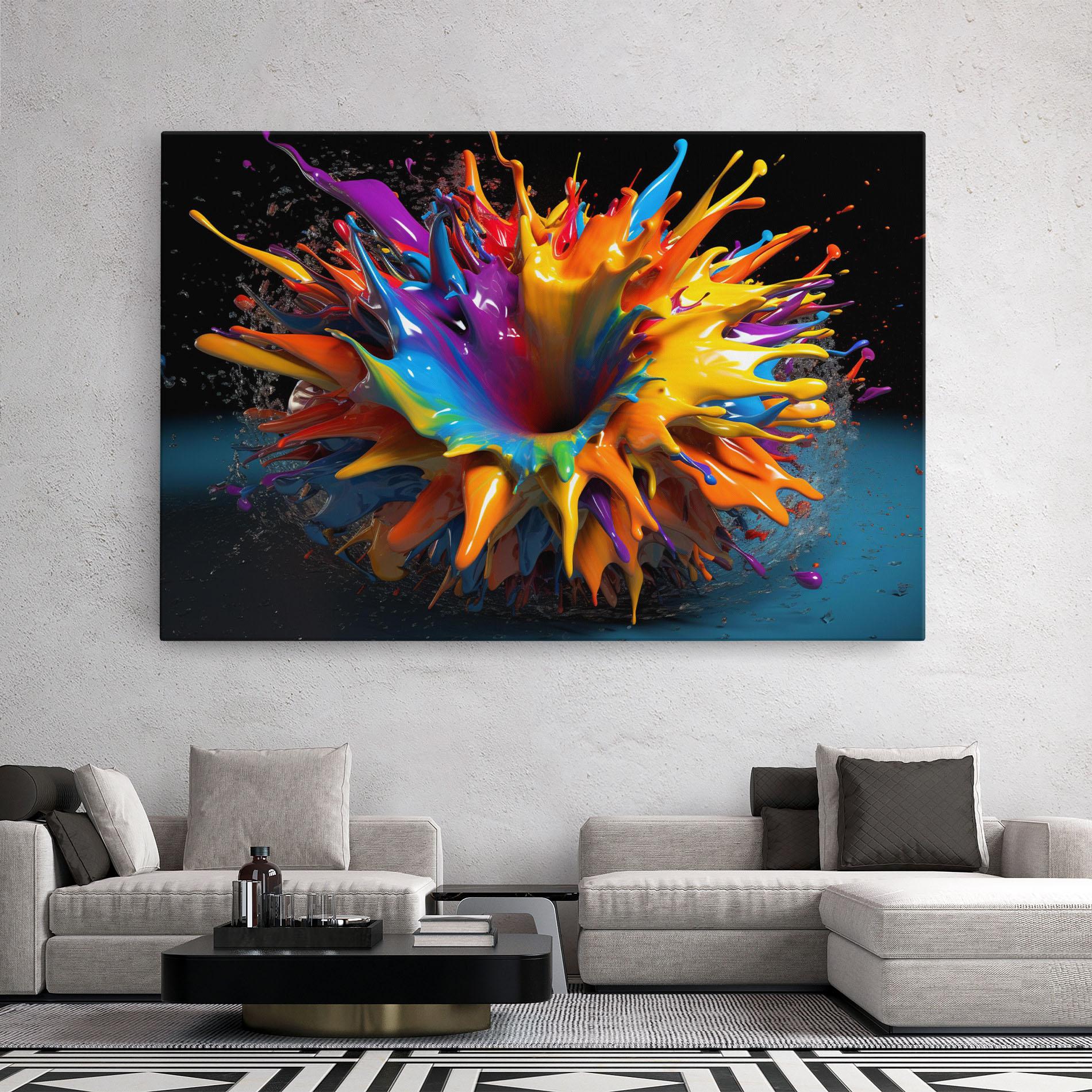 Tablou Canvas 3d Color Splash mockup 2