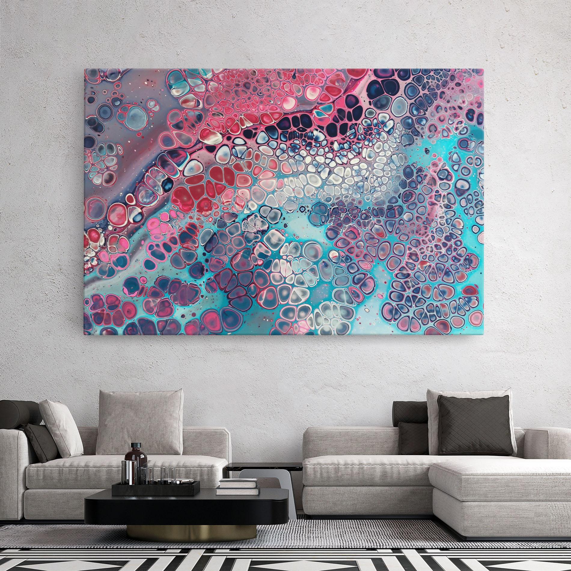 Tablou Canvas Abstract Blue Objects mockup 2