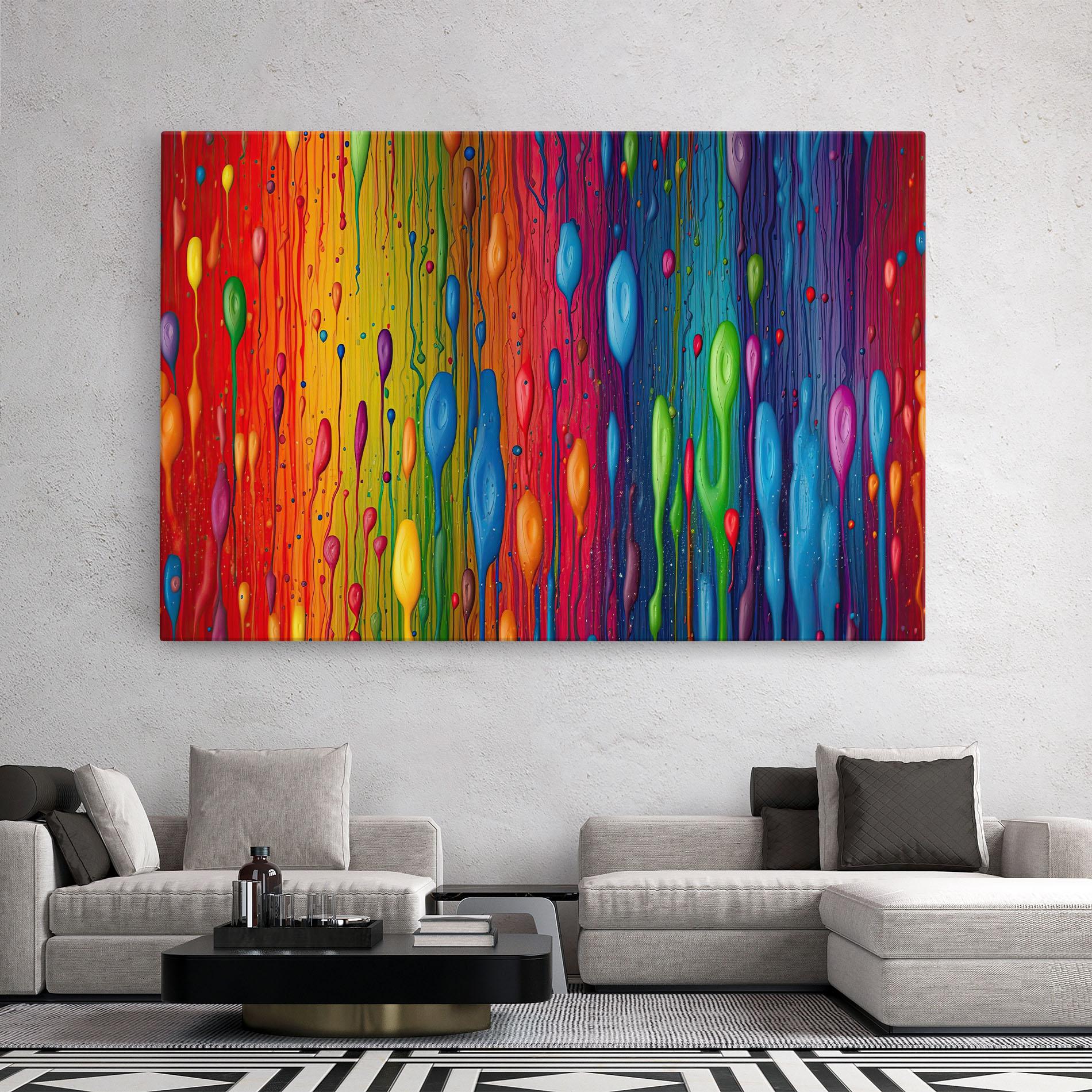 Tablou Canvas Abstract Rainbow Pattern mockup 2