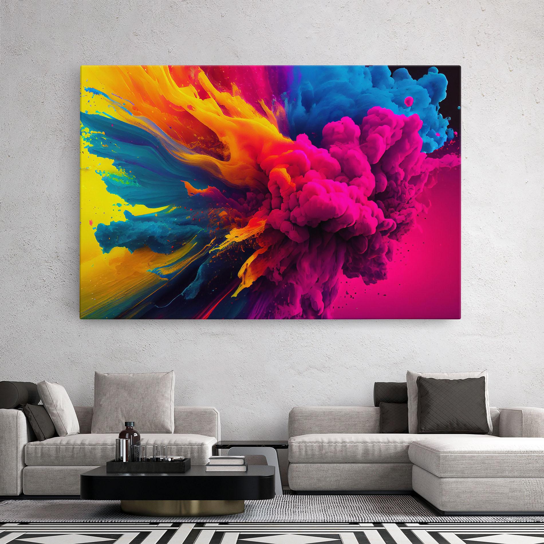 Tablou Canvas Colorful Paint Explosion mockup 2