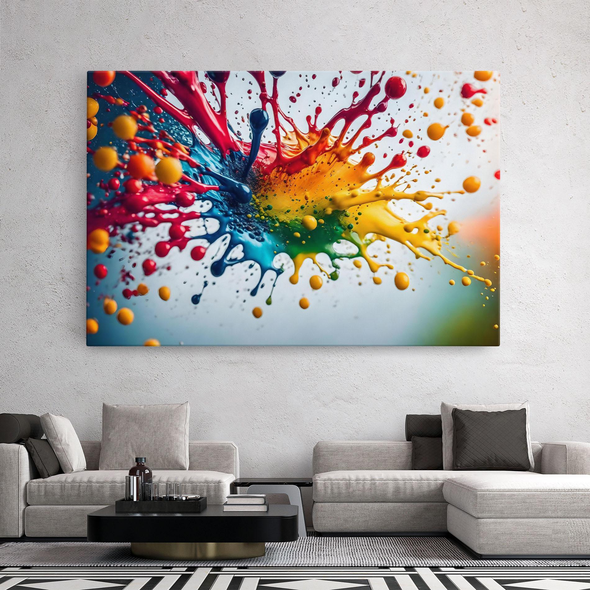 Tablou Canvas Colorful Splash Rainbow mockup 2