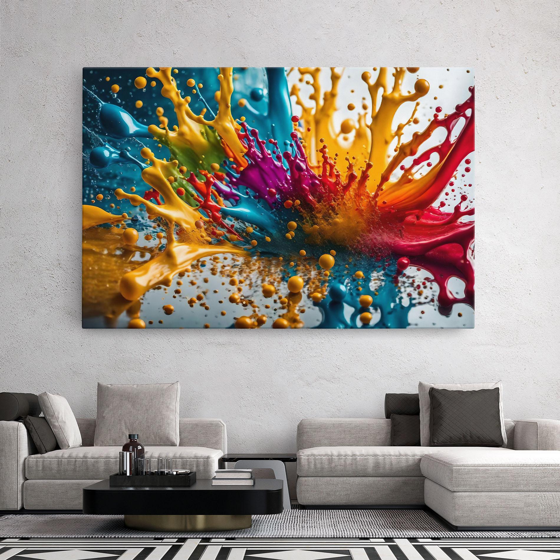 Tablou Canvas Colorful Water Splash mockup 2