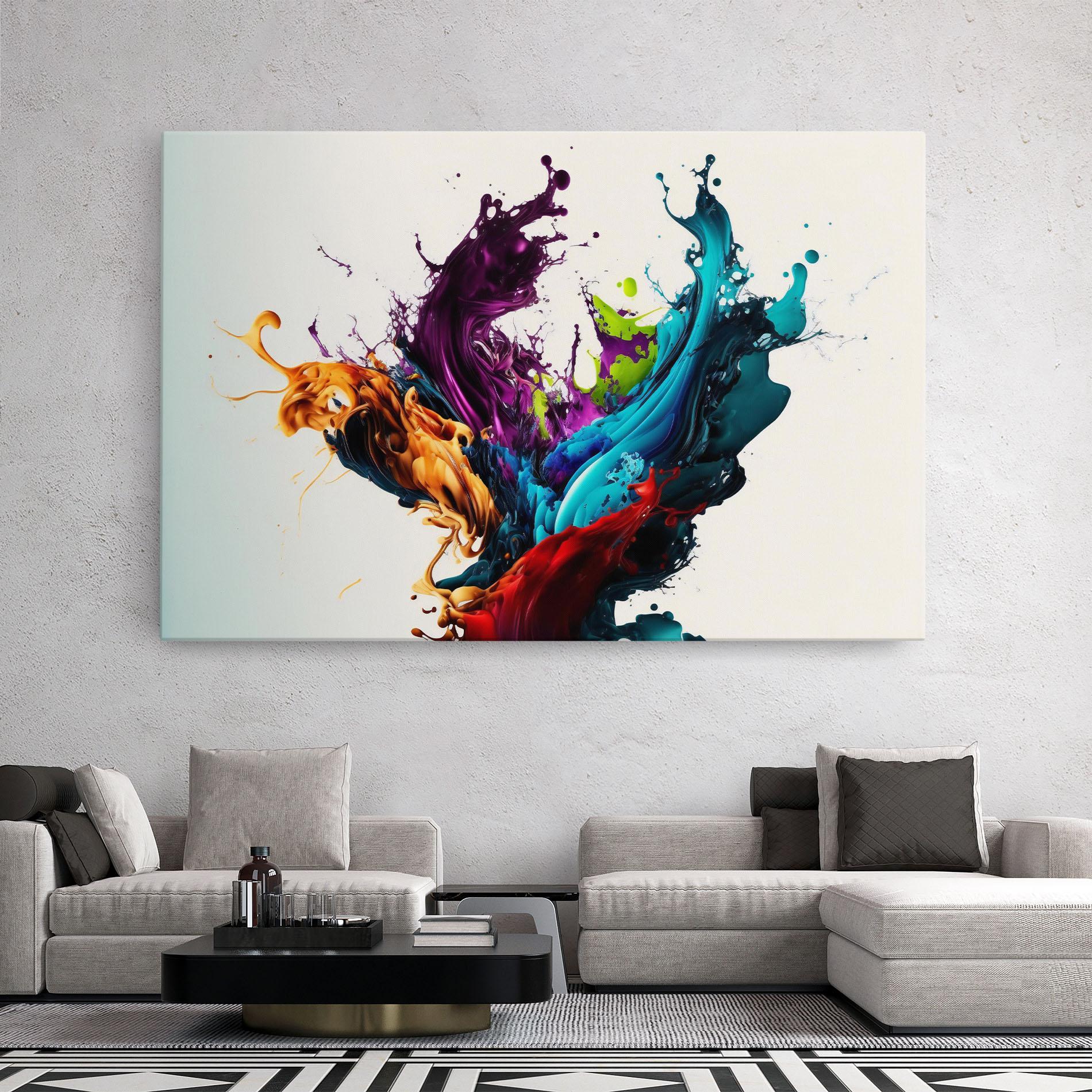 Tablou Canvas Dark Purple Splash mockup 2