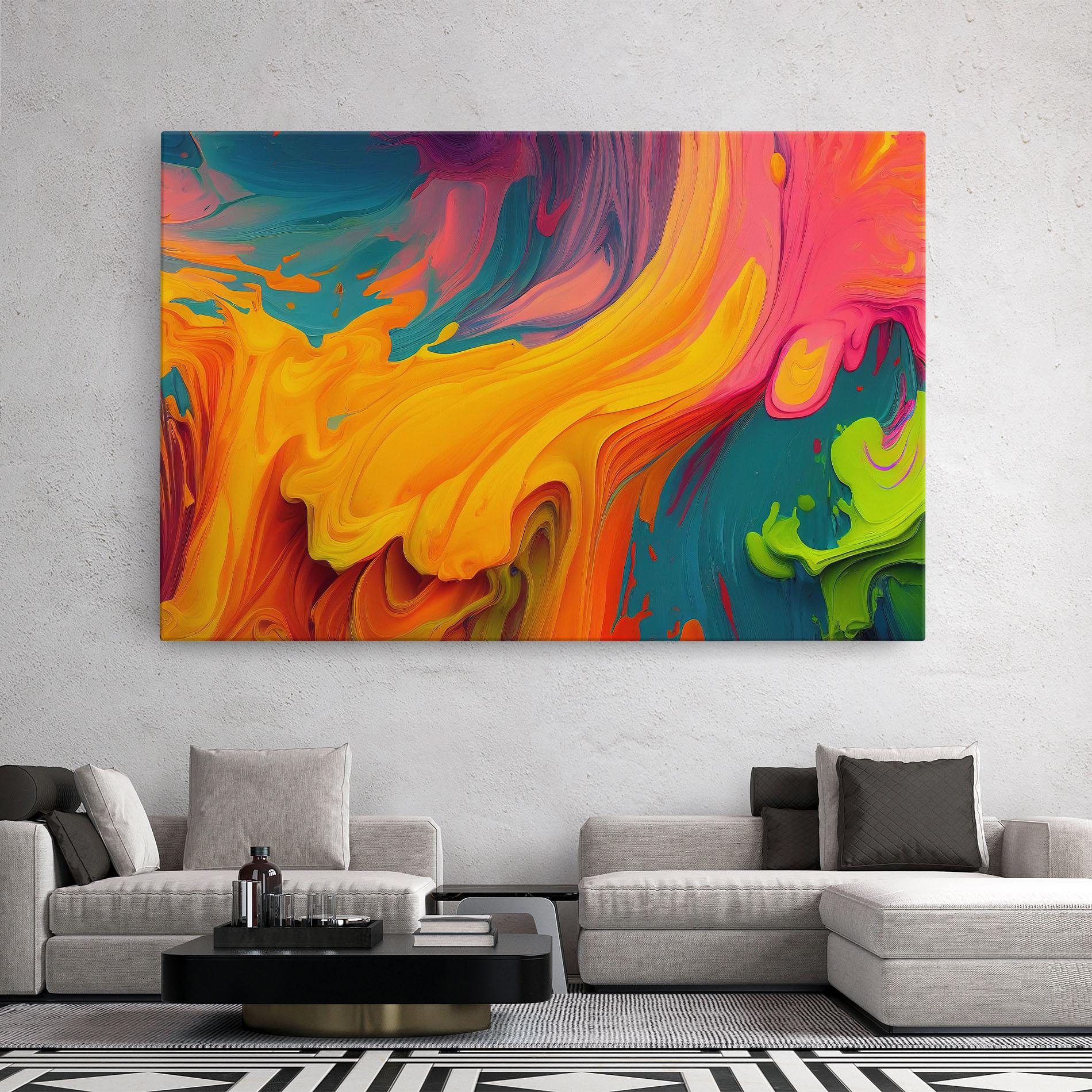 Tablou Canvas Dried Mixed Paint mockup 2