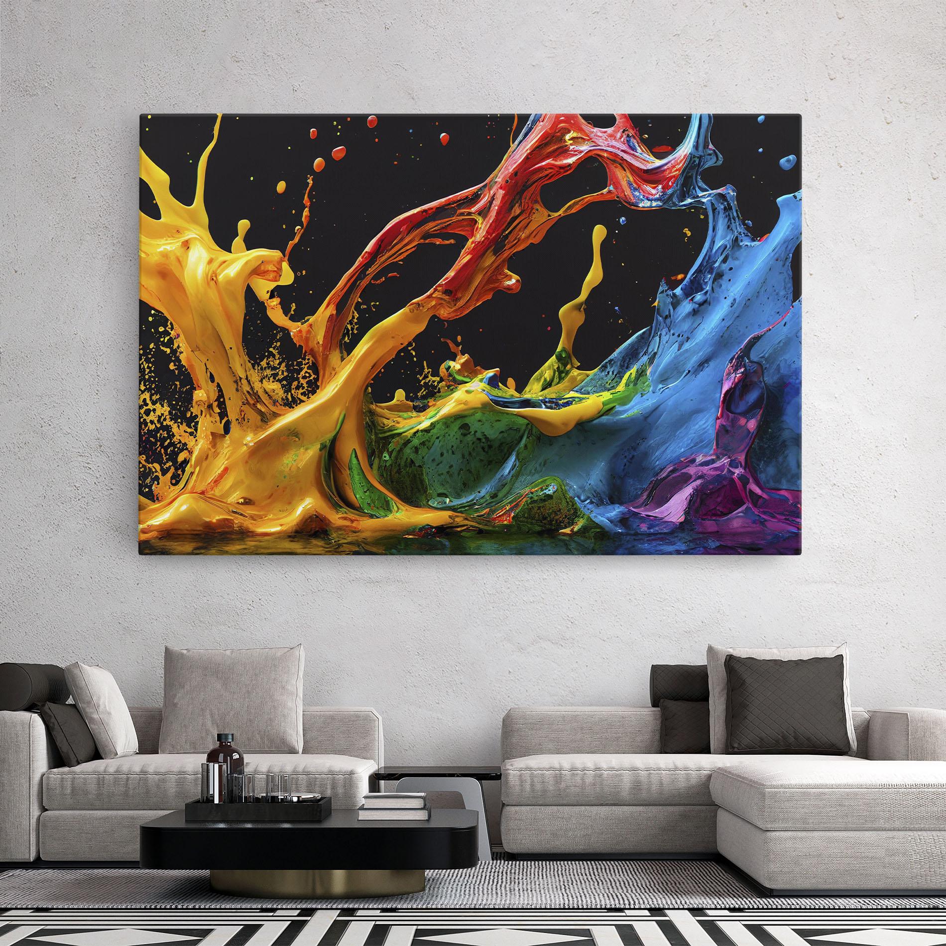 Tablou Canvas Floating Yellow Splay mockup 2