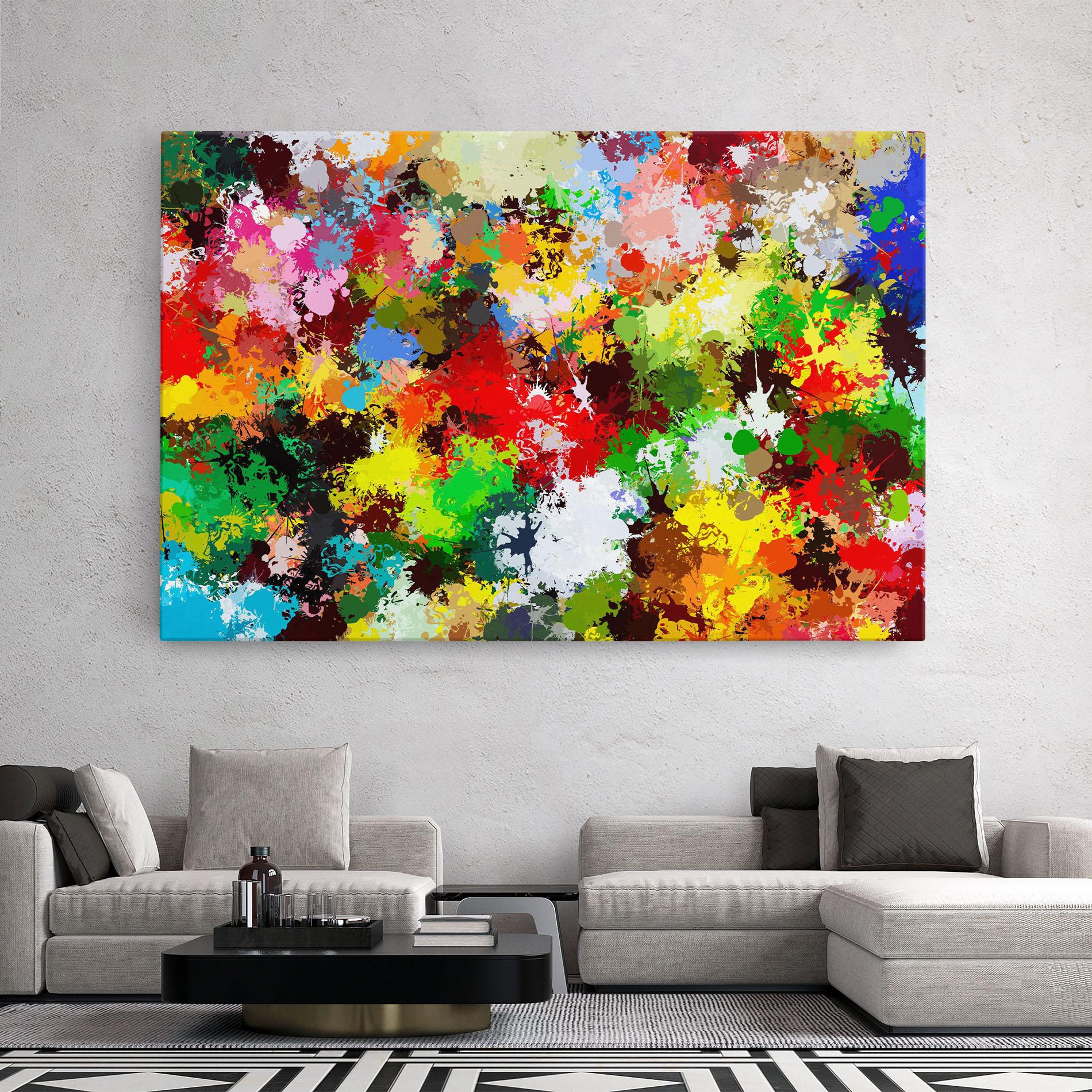 Tablou Canvas Flowers Shaped Stains mockup 2