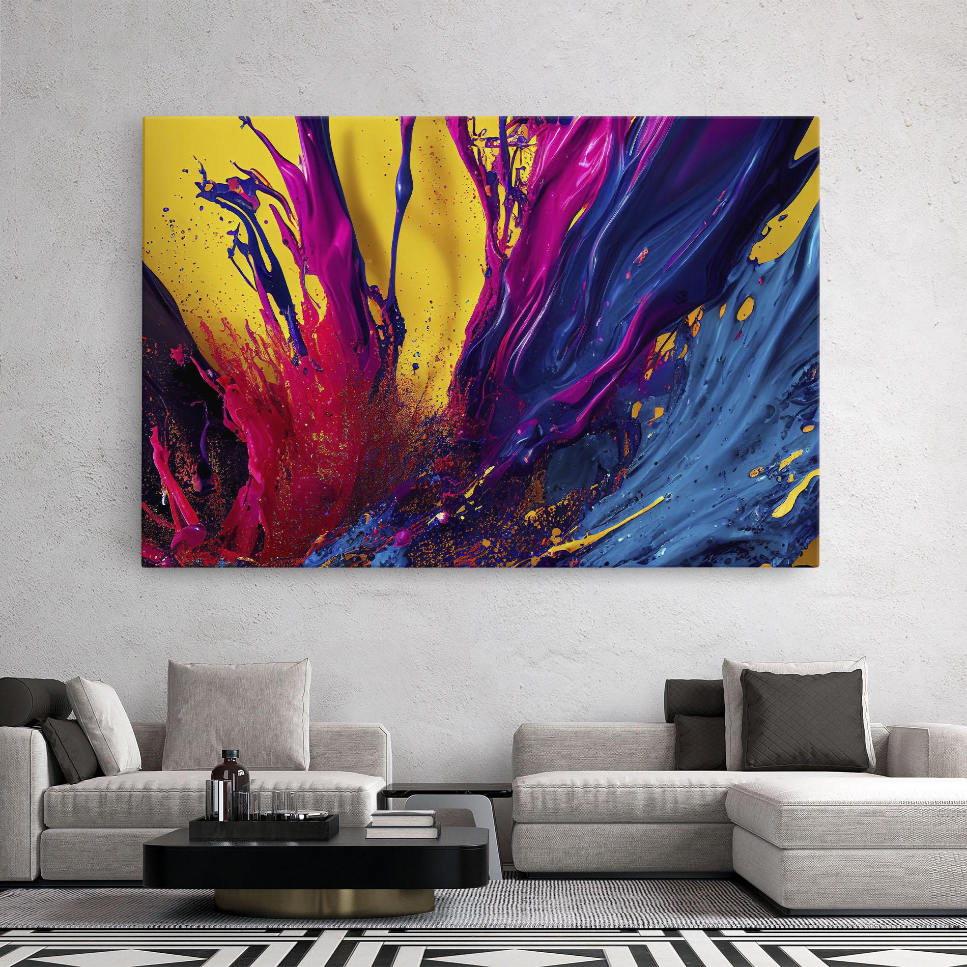 Tablou Canvas Purple And Blue Splash mockup 2