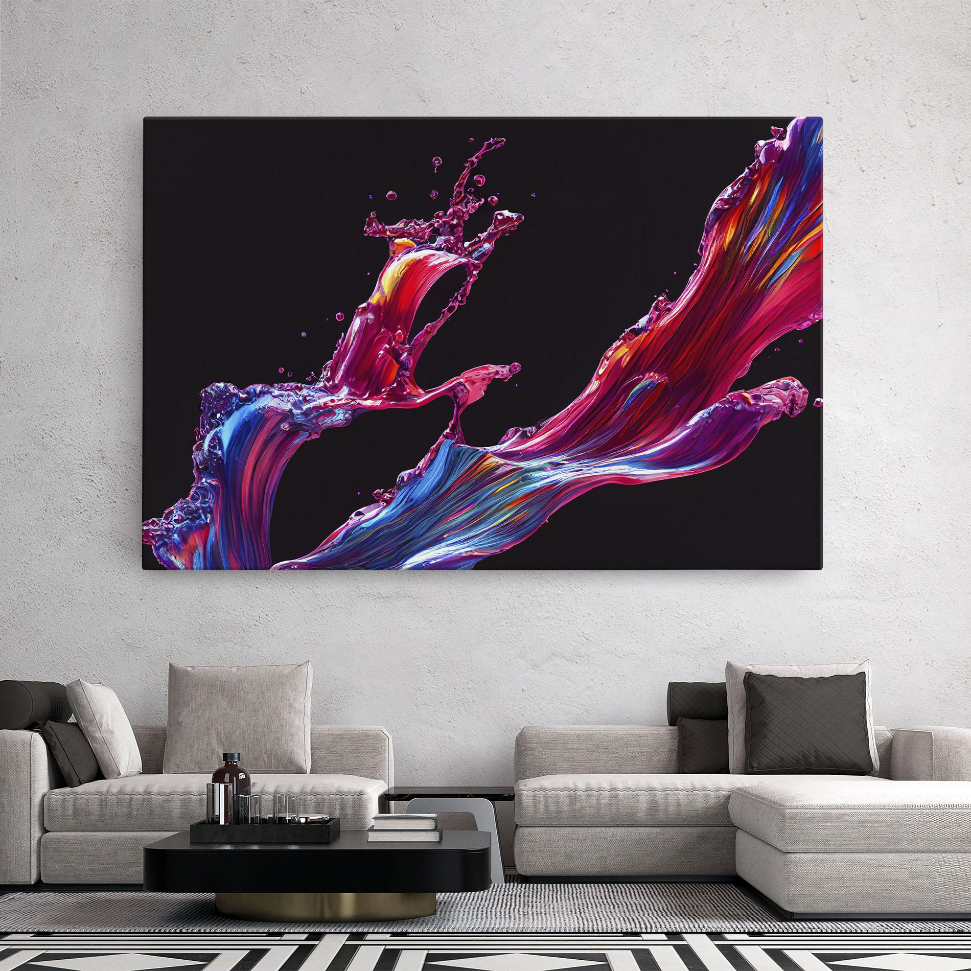 Tablou Canvas Purple Floating Paint mockup 2