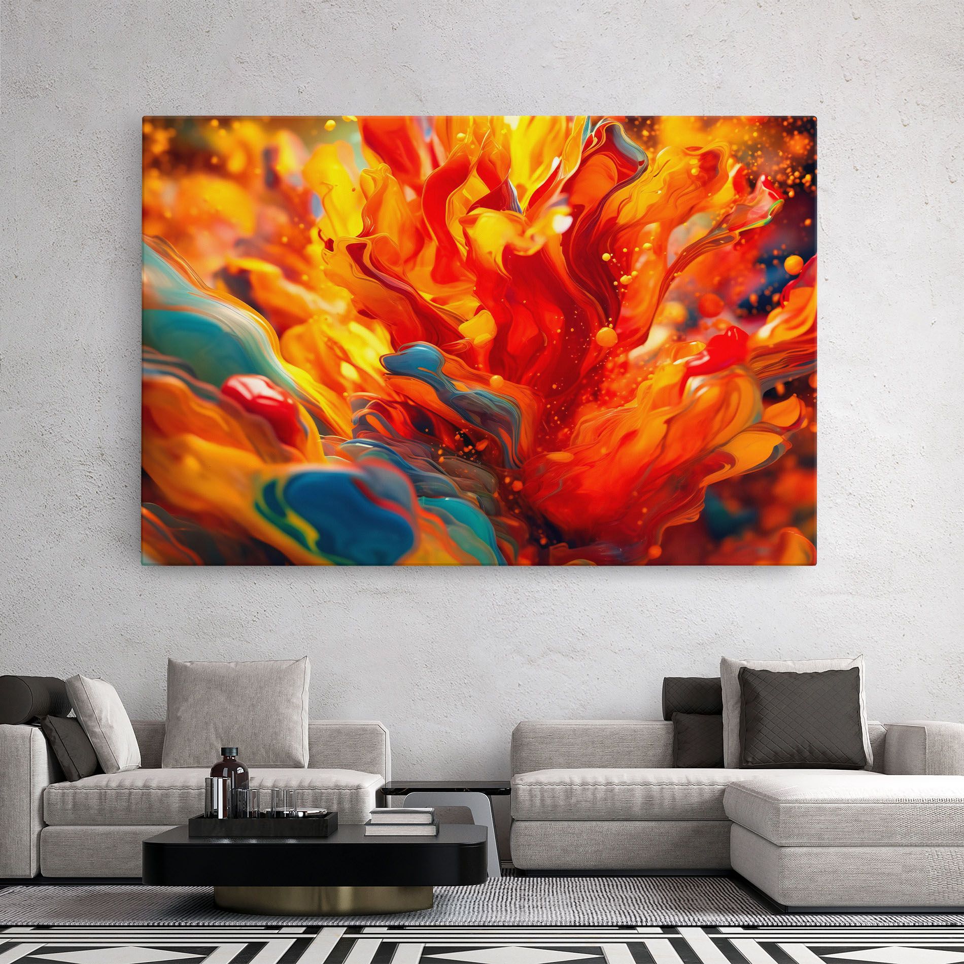 Red Color Flames mockup 2