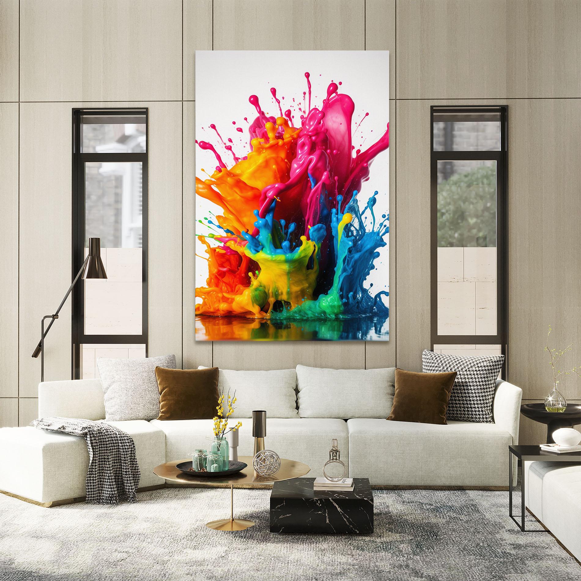 Tablou Canvas Colorful Explosion Paint mockup 2