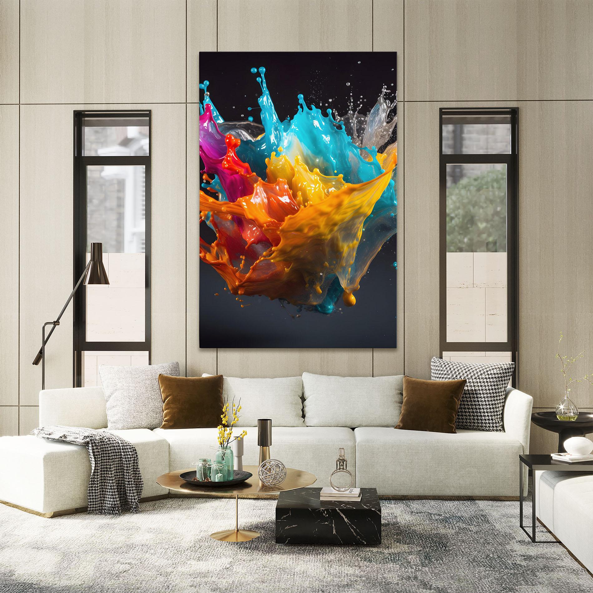 Tablou Canvas Colorful Splash Floating mockup 2