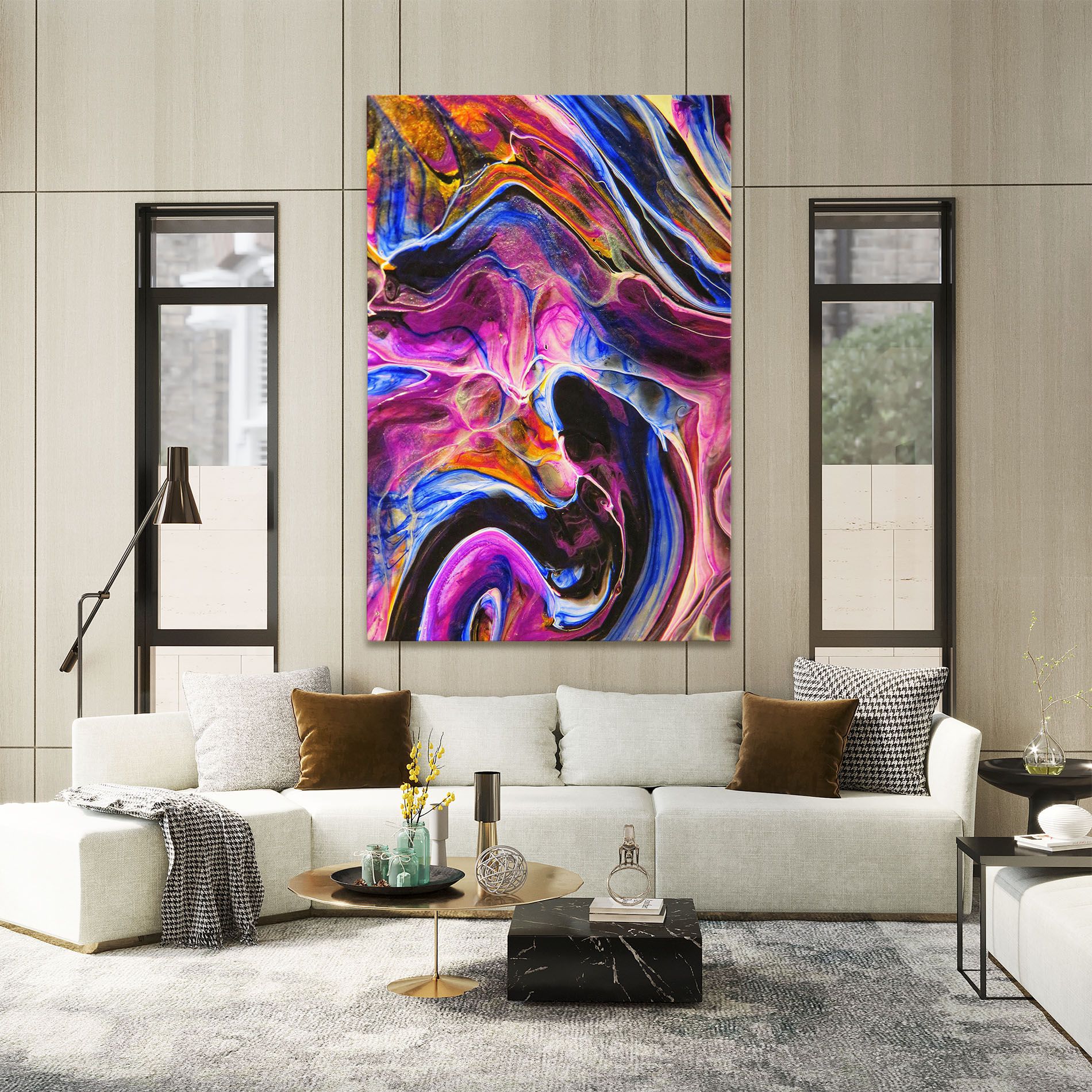 Colourful Abstract Shades mockup 2