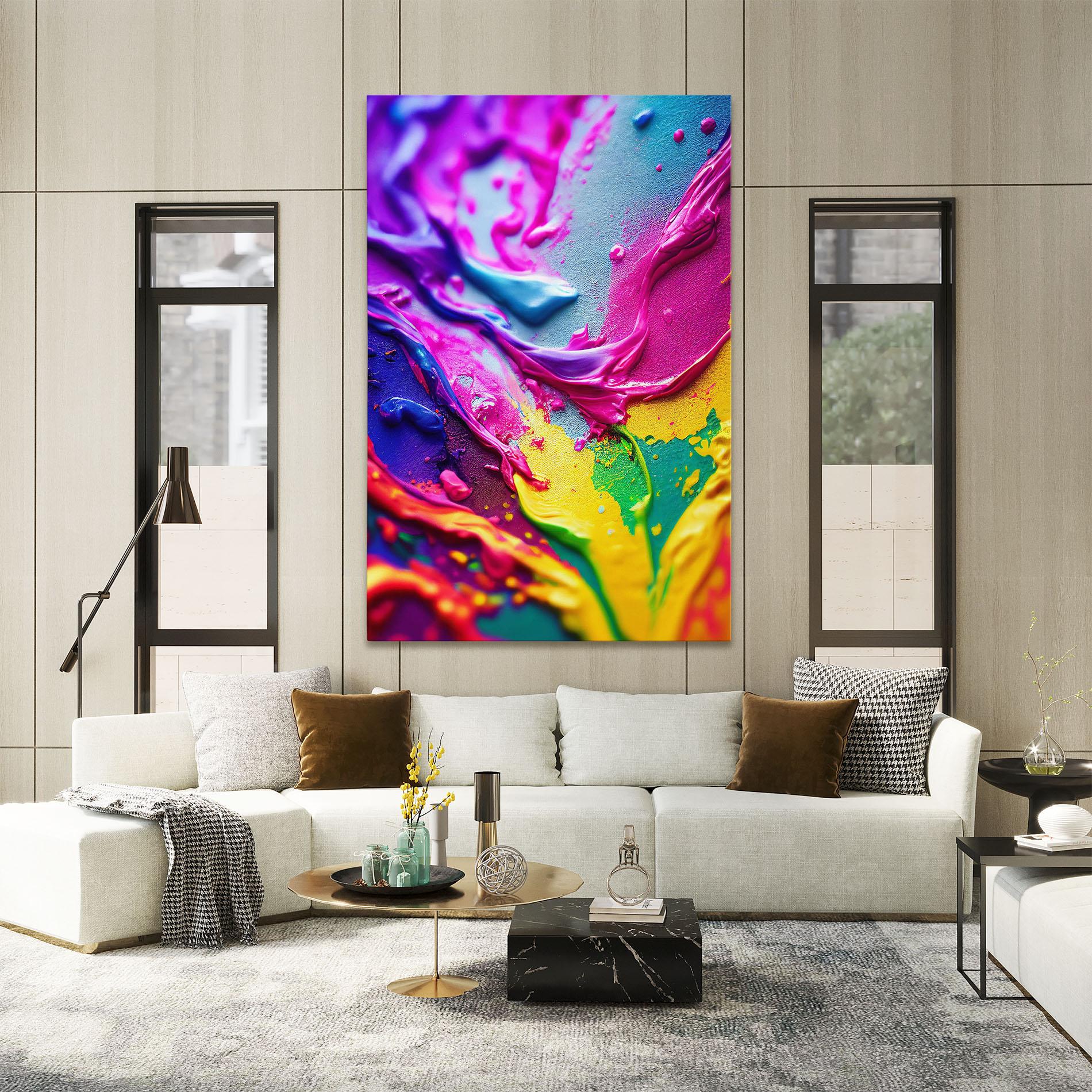 Tablou Canvas Pink Purple Close Up mockup 2