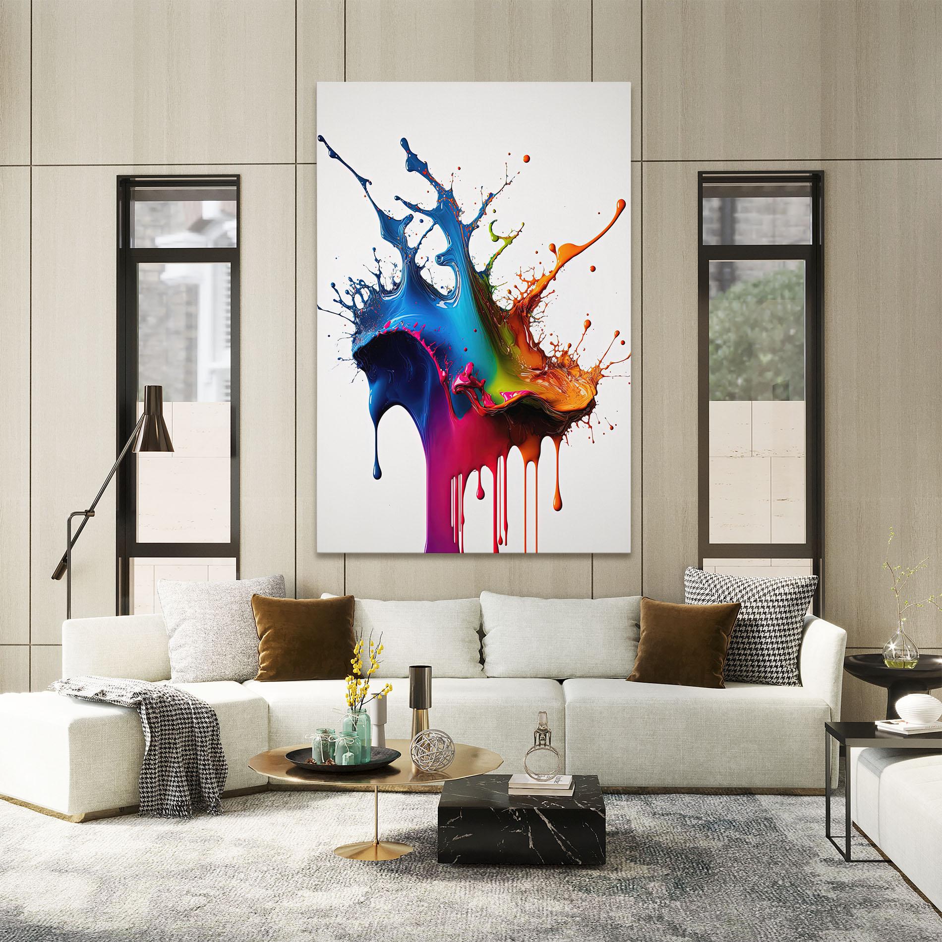 Tablou Canvas Yellow Blue Floating mockup 2