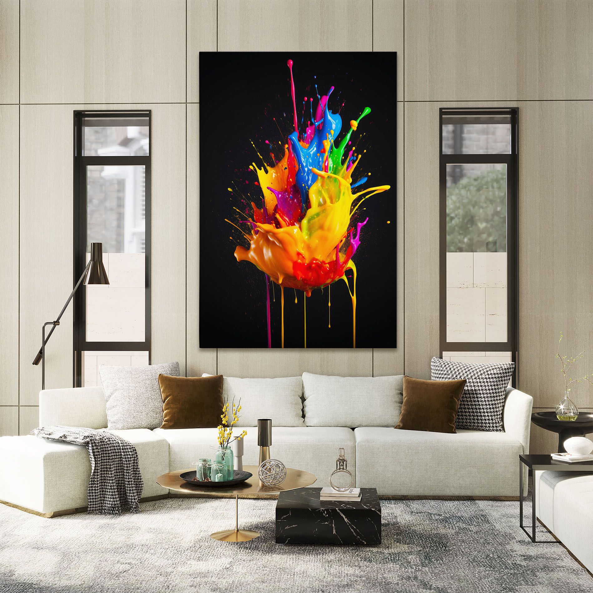 Yellow Splash Floating mockup 2