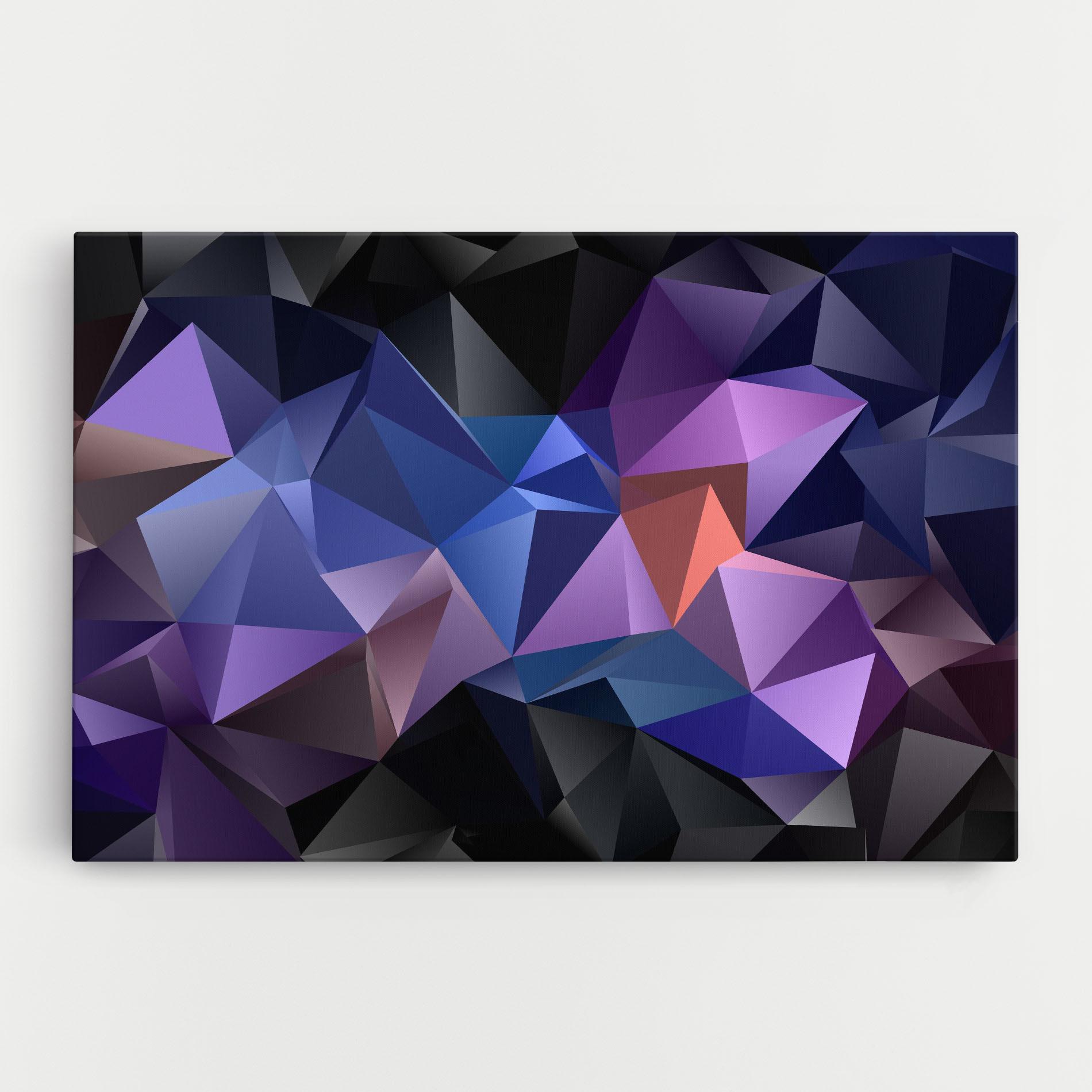 Tablou Canvas Black Purple Triangle mockup 0