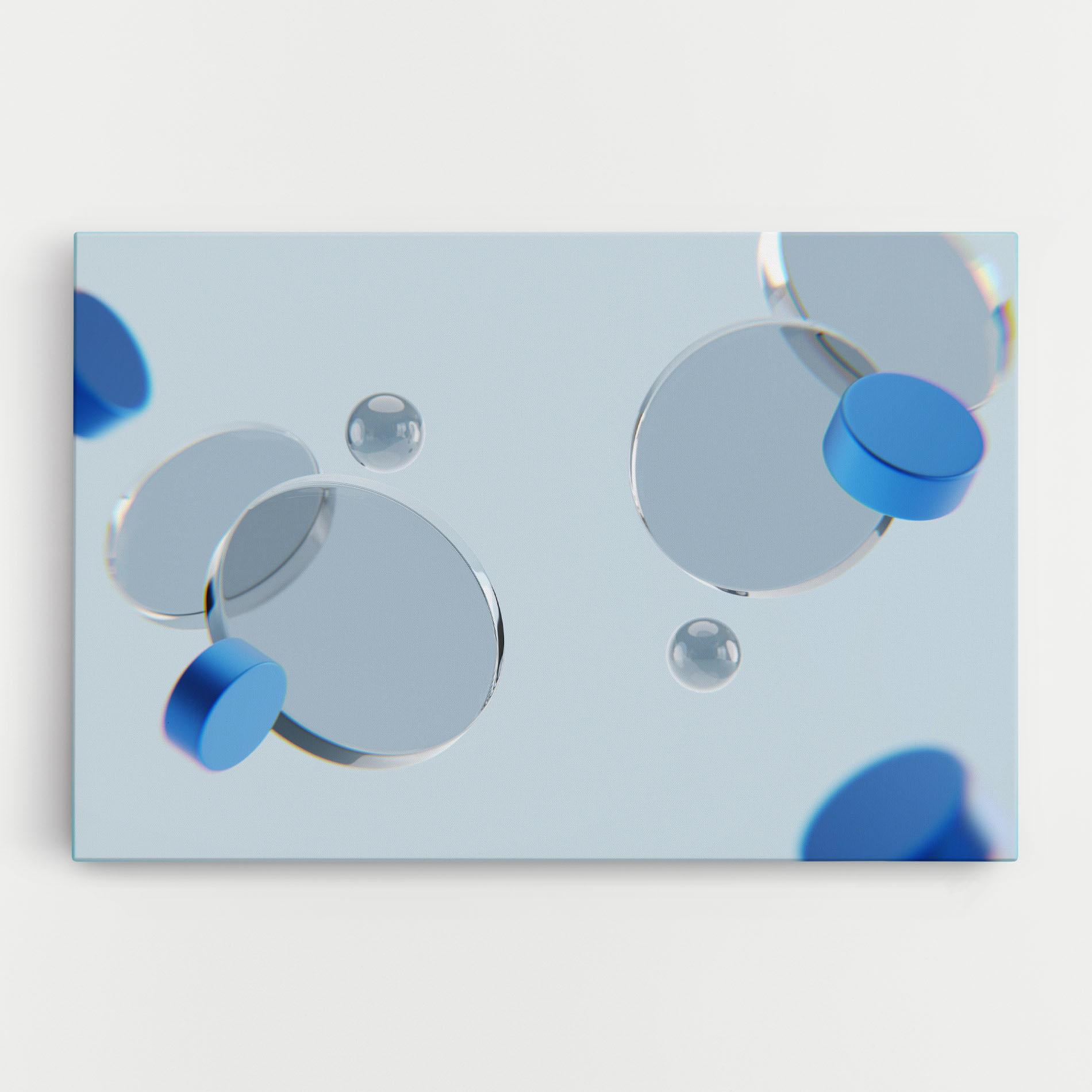 Tablou Canvas Blue Circle Floating mockup 0