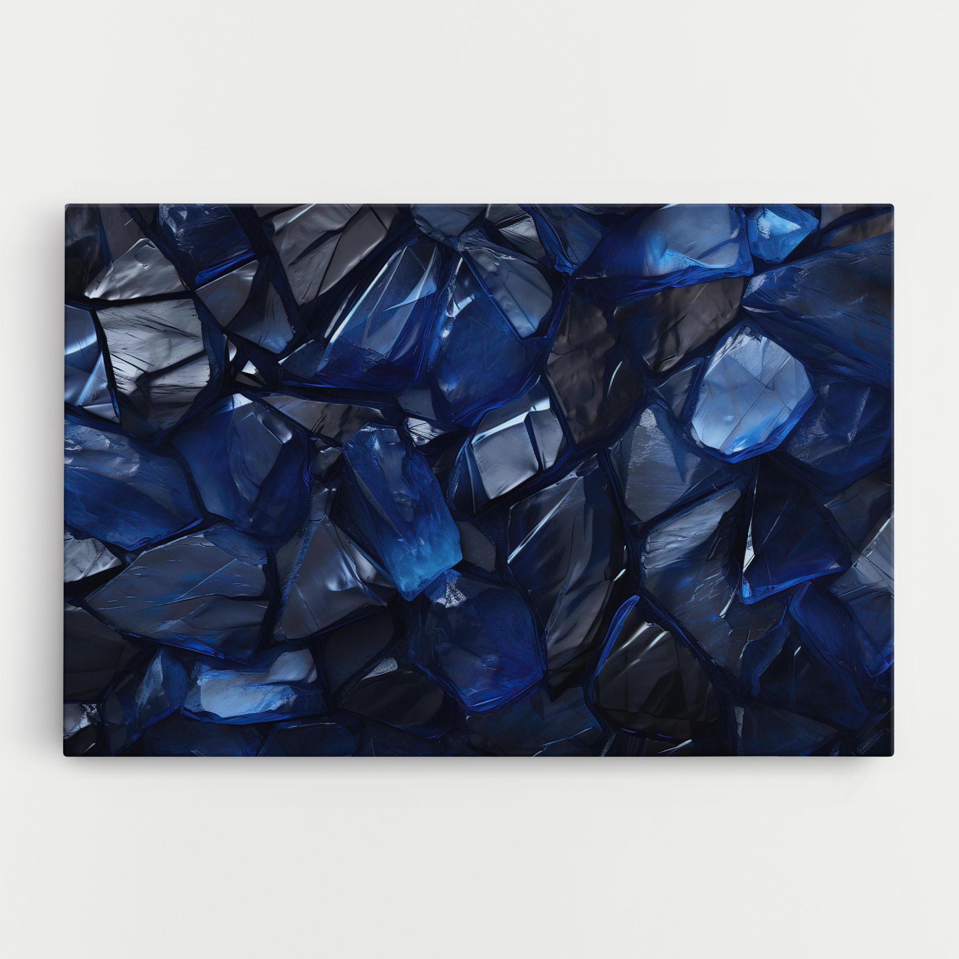 Tablou Canvas Blue Crystal Shape mockup 0