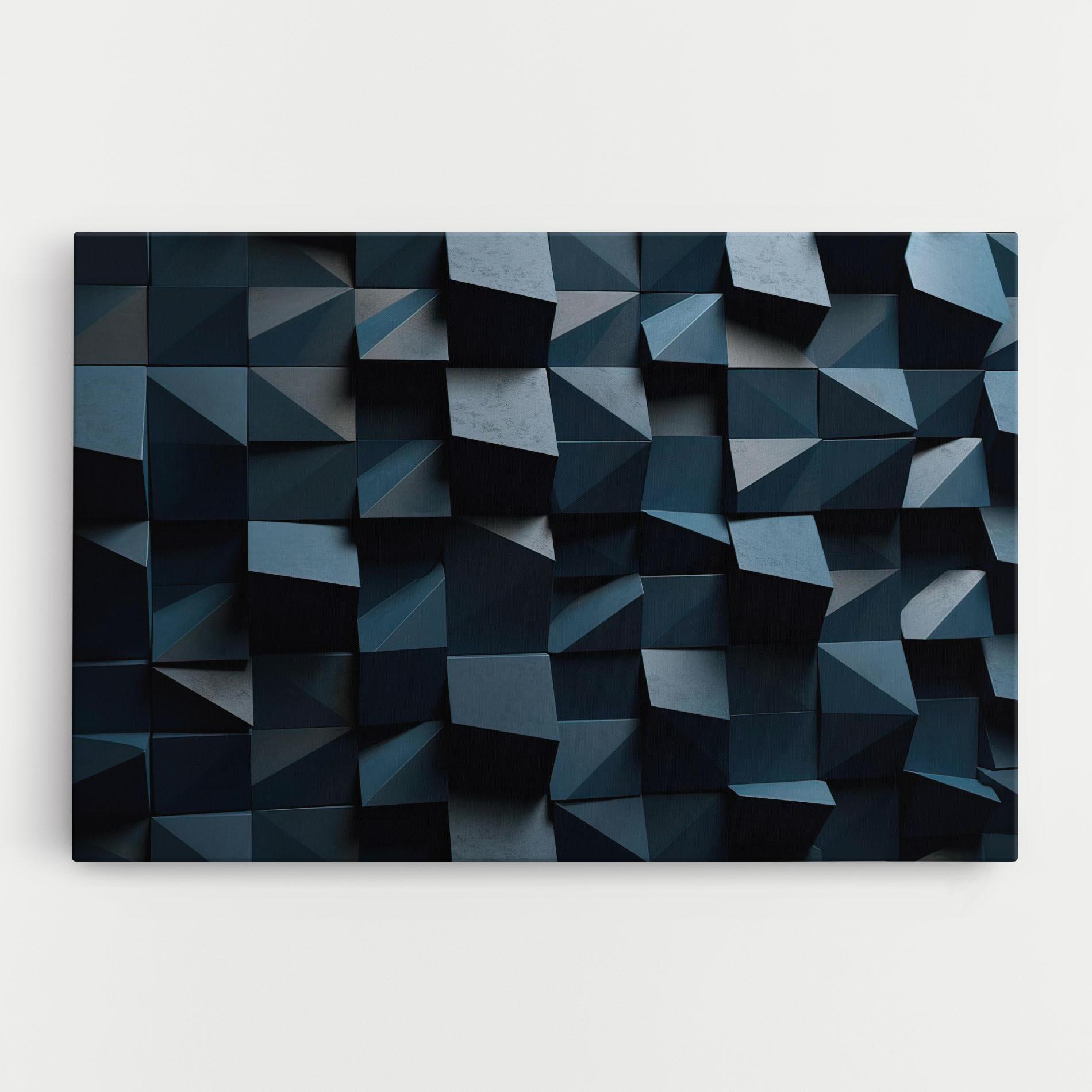 Tablou Canvas Dark Blue Square mockup 0