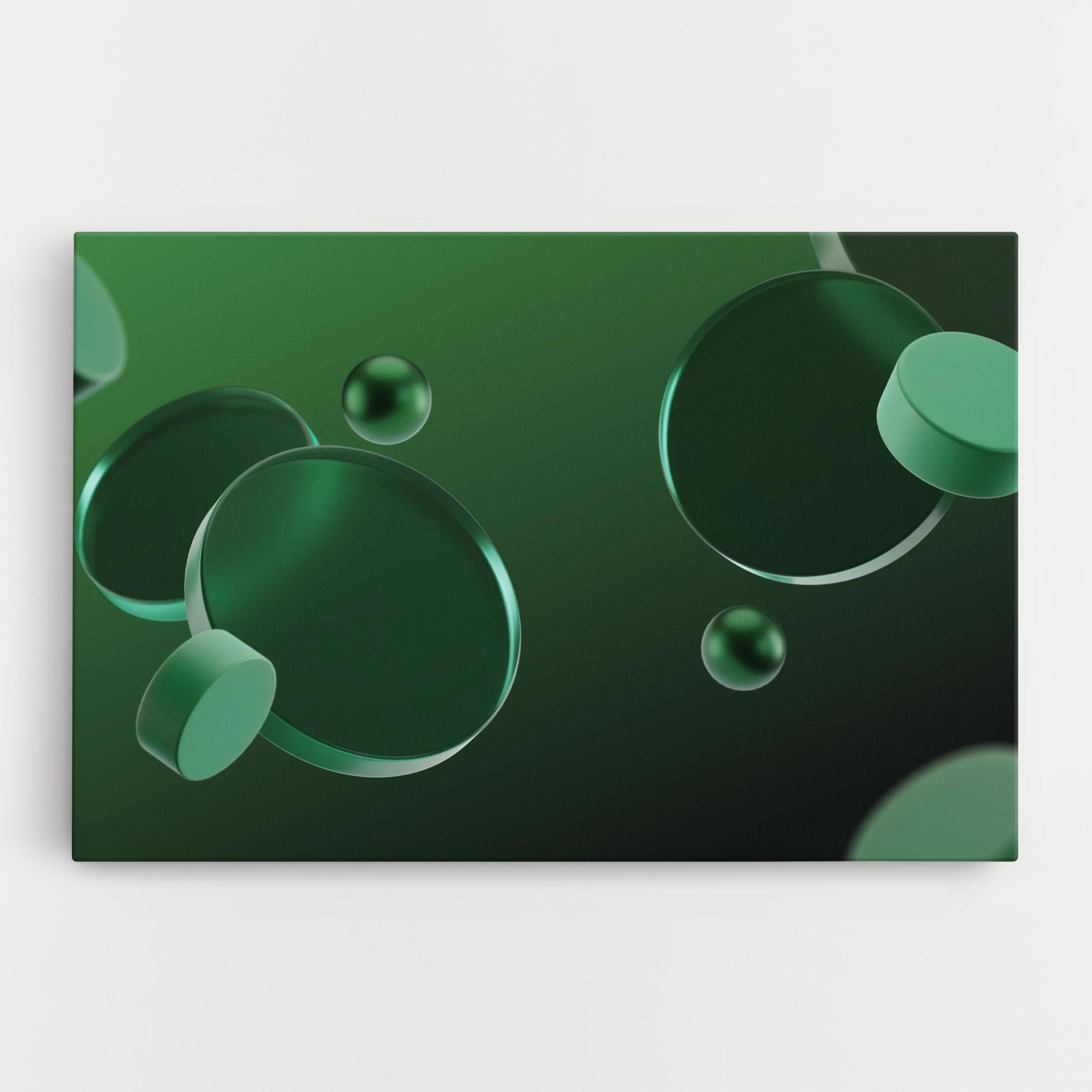 Tablou Canvas Green Circle Floating mockup 0