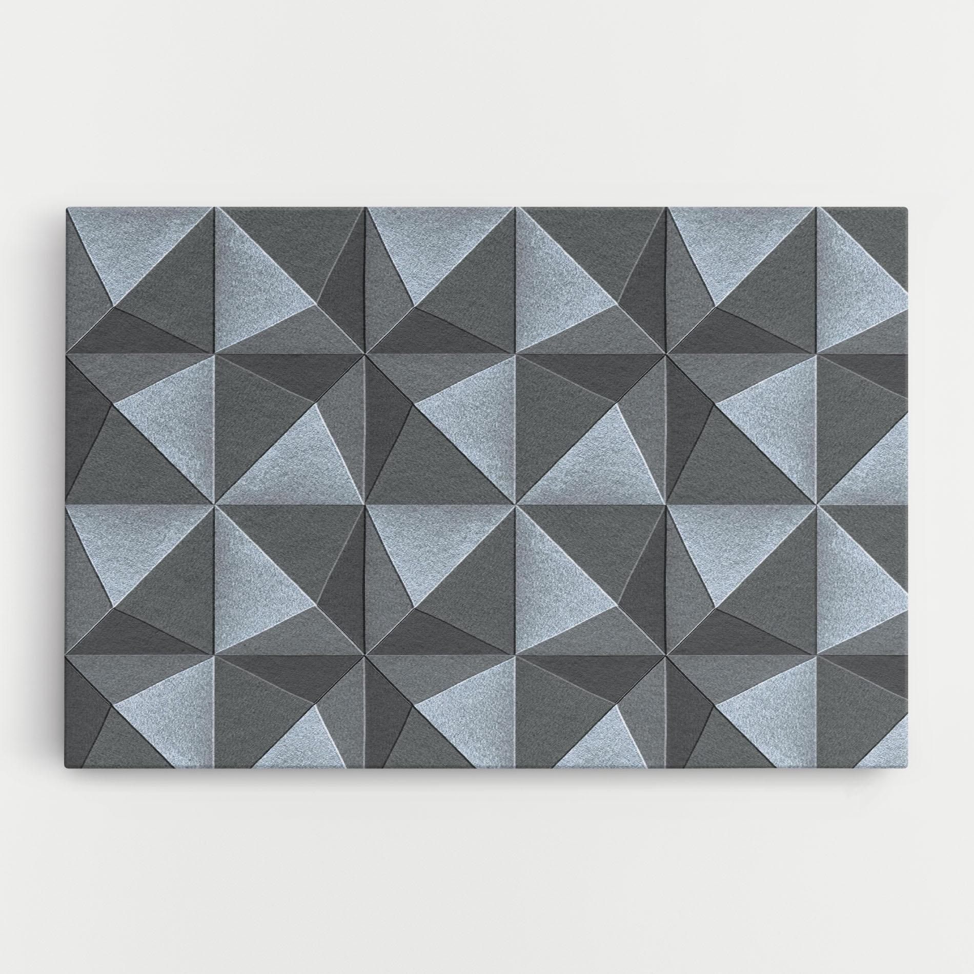 Tablou Canvas Grey Triangle Square mockup 0