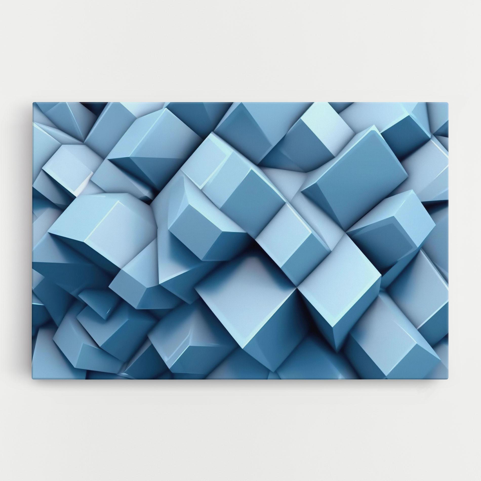 Tablou Canvas Light Blue Shapes Mix mockup 0