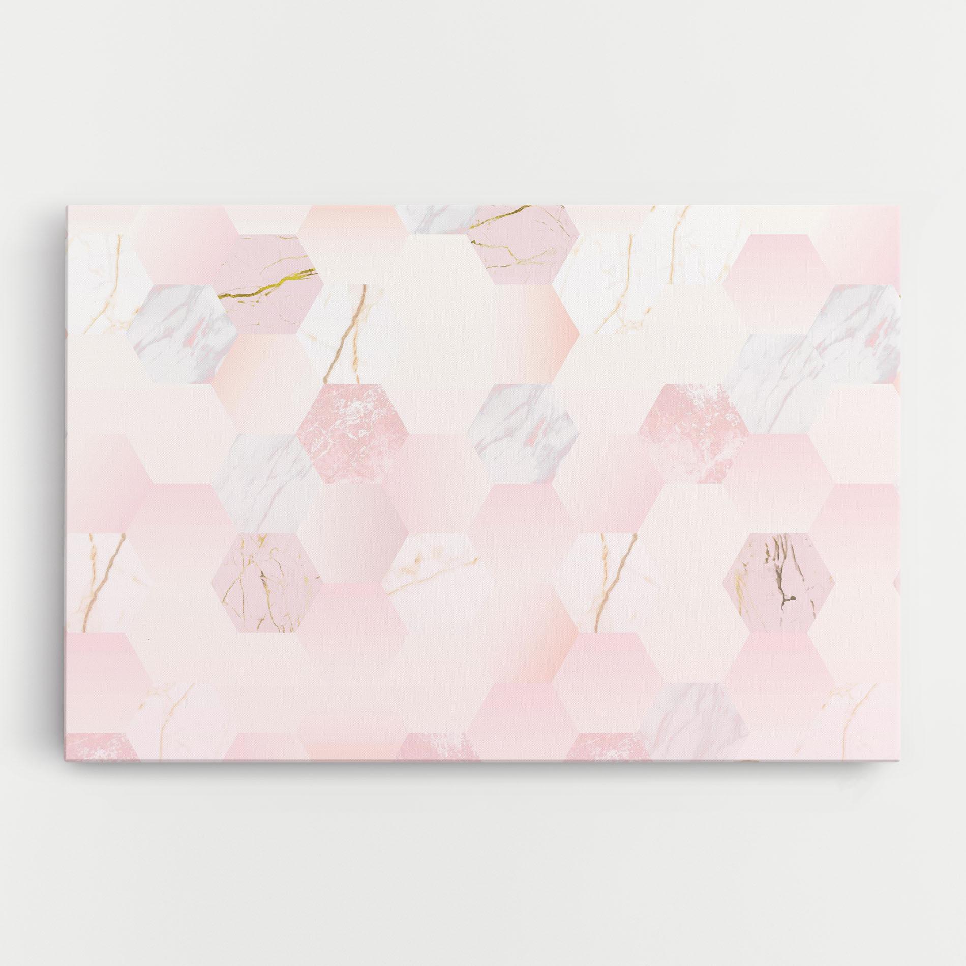 Tablou Canvas Pink Hexanon mockup 0