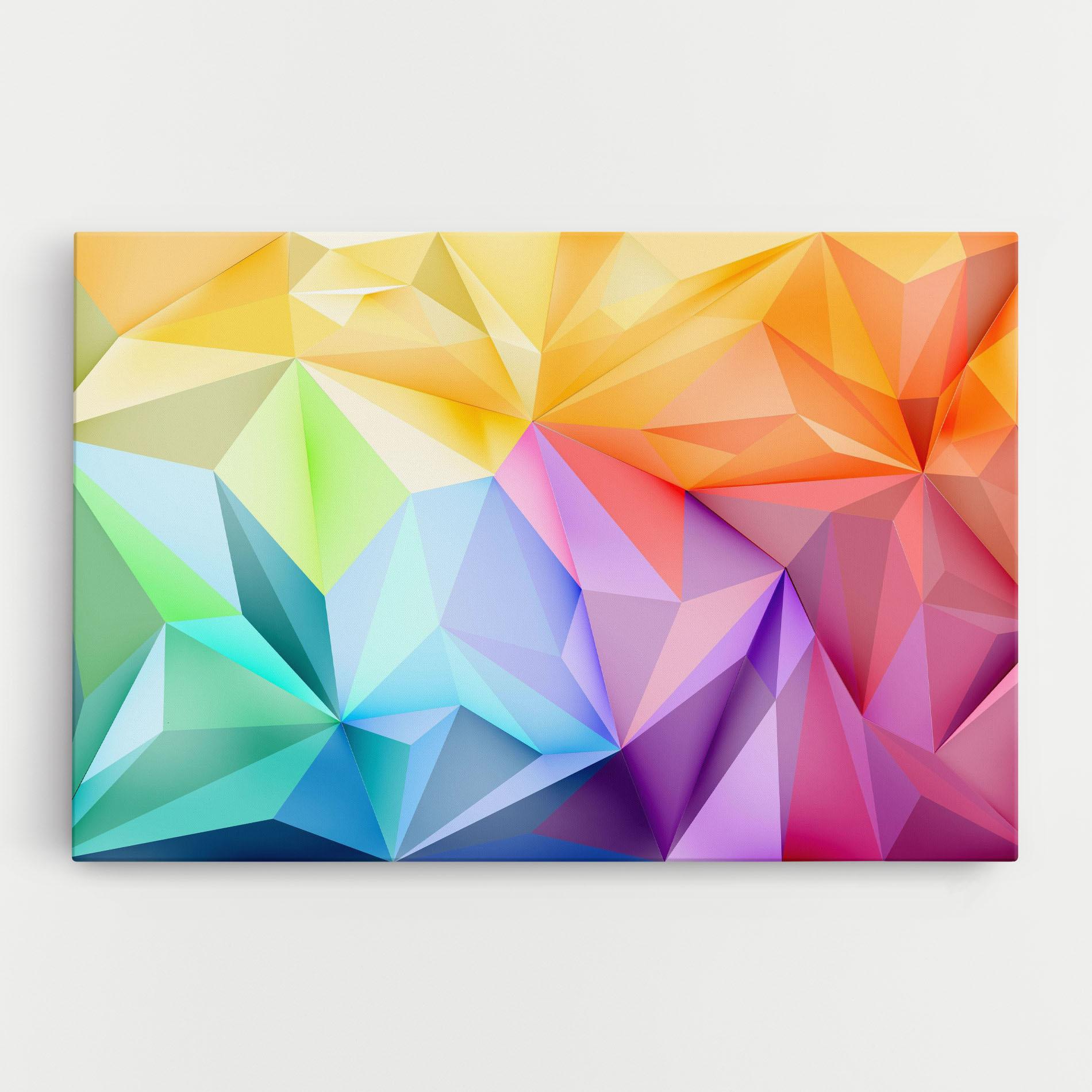 Tablou Canvas Rainbow Triangle Mix mockup 0