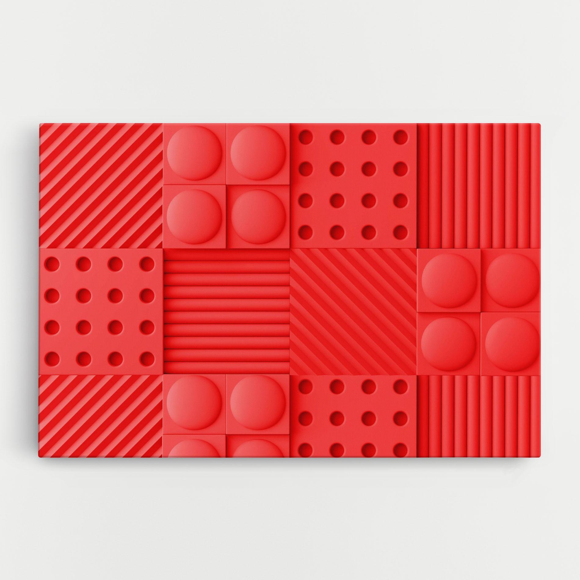 Tablou Canvas Red Square Circle mockup 0