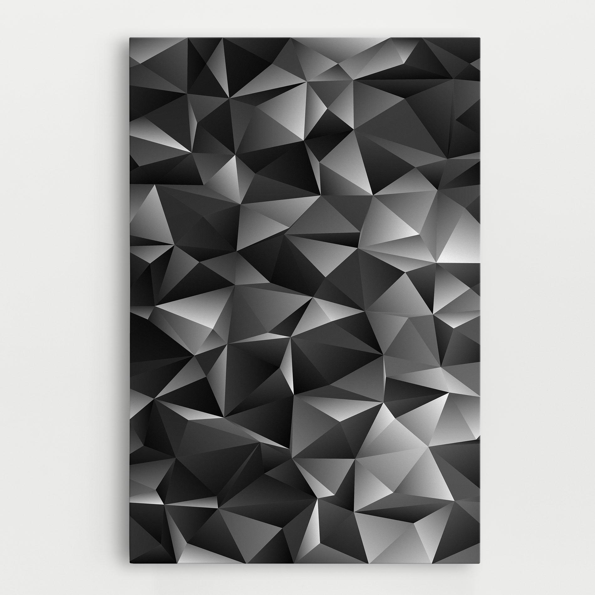 Tablou Canvas Black Triangle Pattern mockup 0