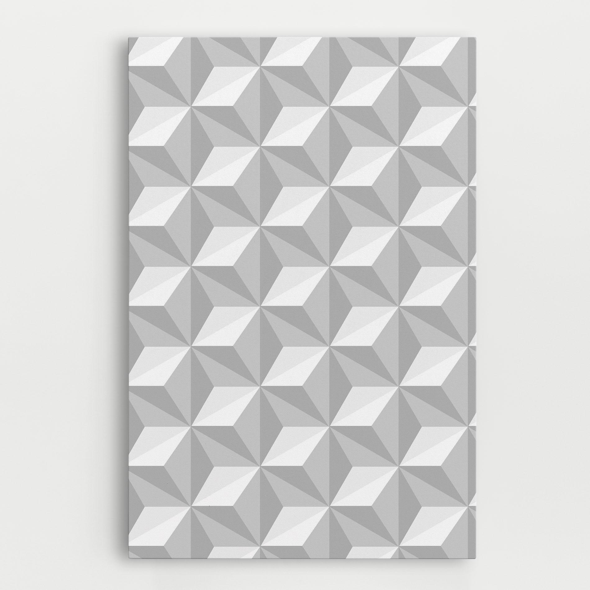 Tablou Canvas White Triangle Pattern mockup 0