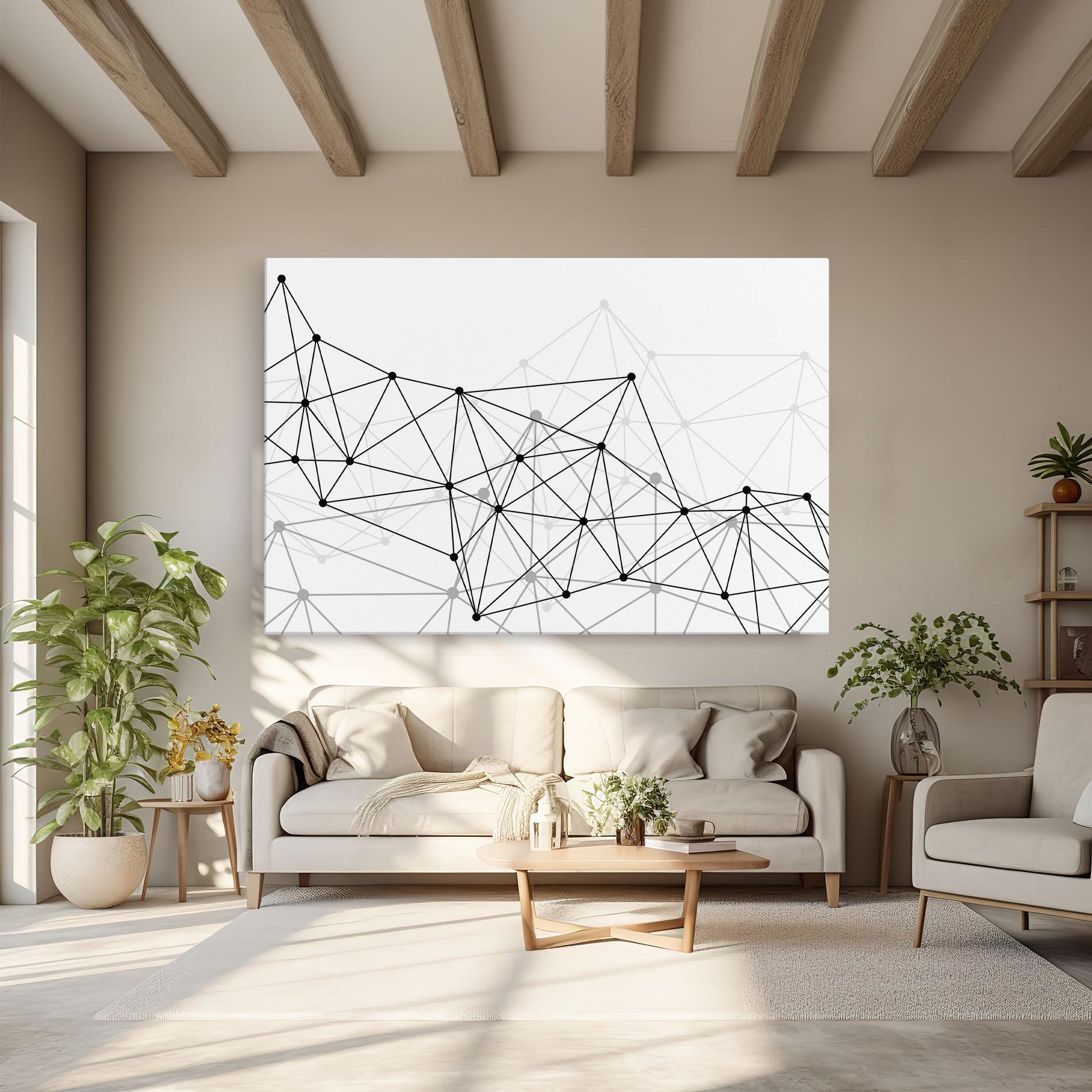 Tablou Canvas Black Connecting mockup 6