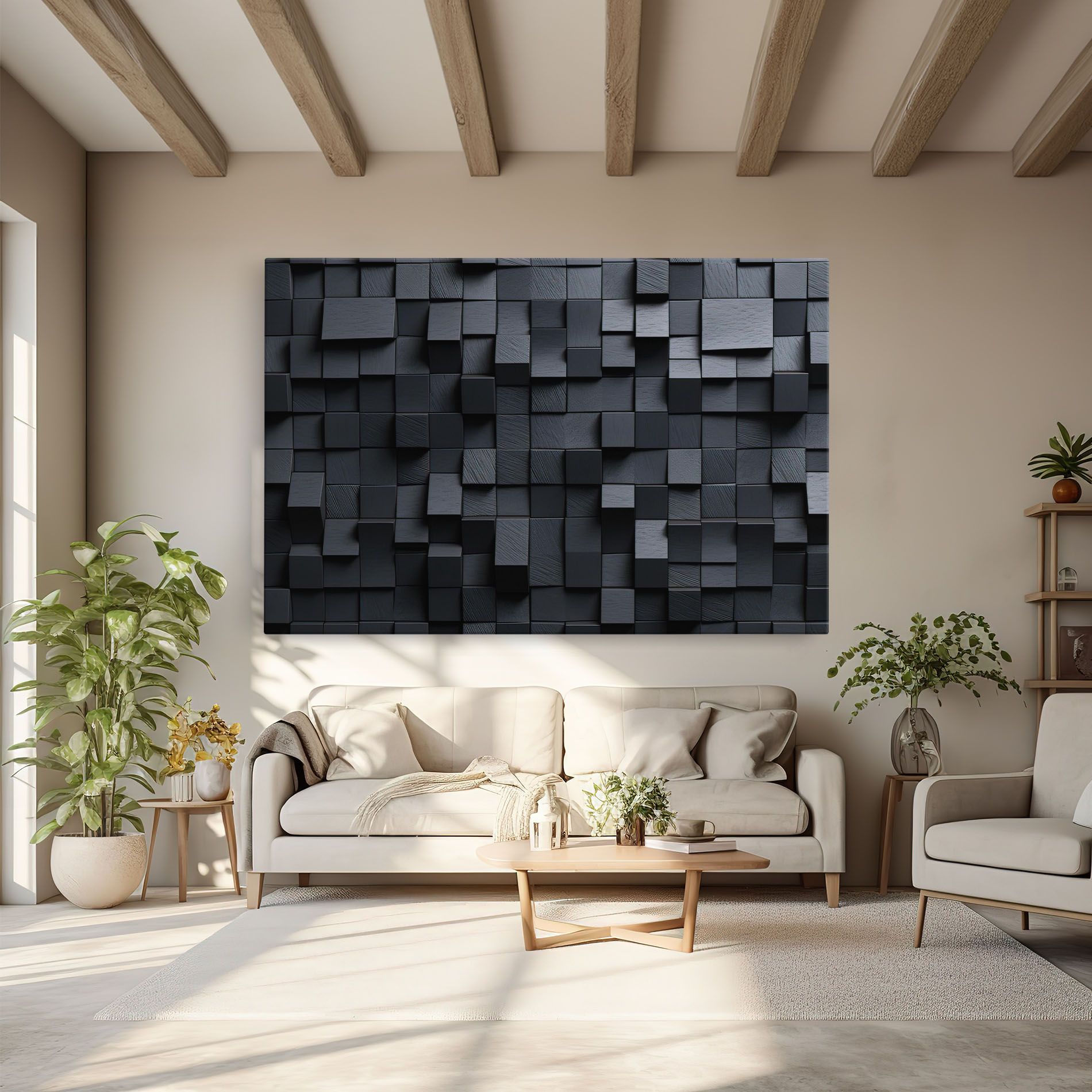 Black Square Pattern mockup 6