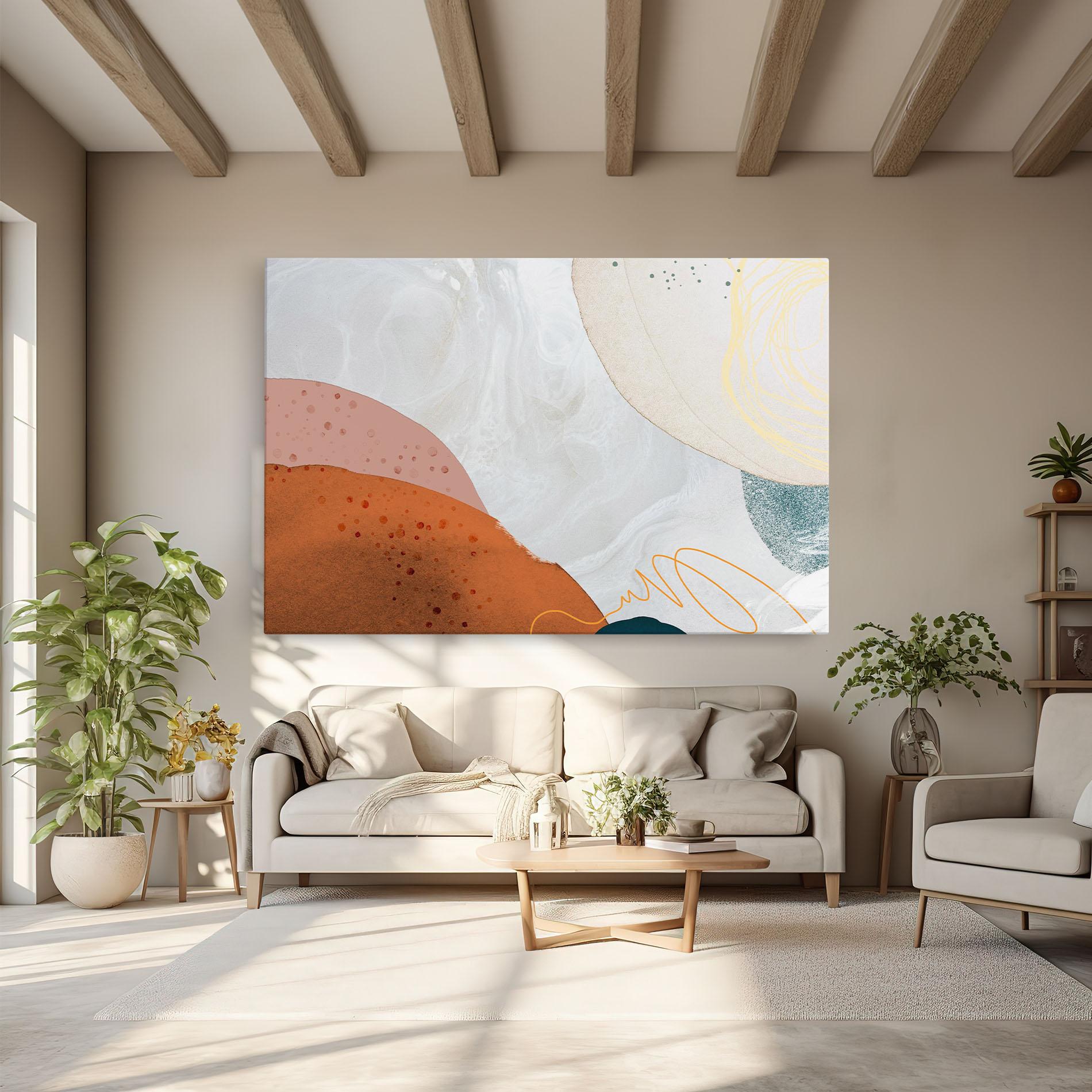 Tablou Canvas Orange Yellow Line mockup 6