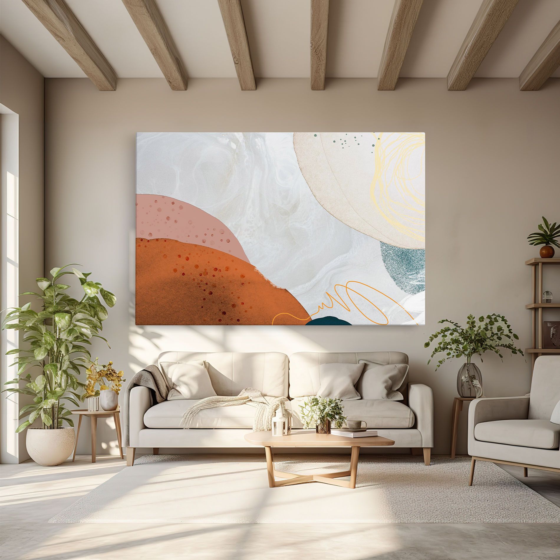 Orange Yellow Line mockup 6