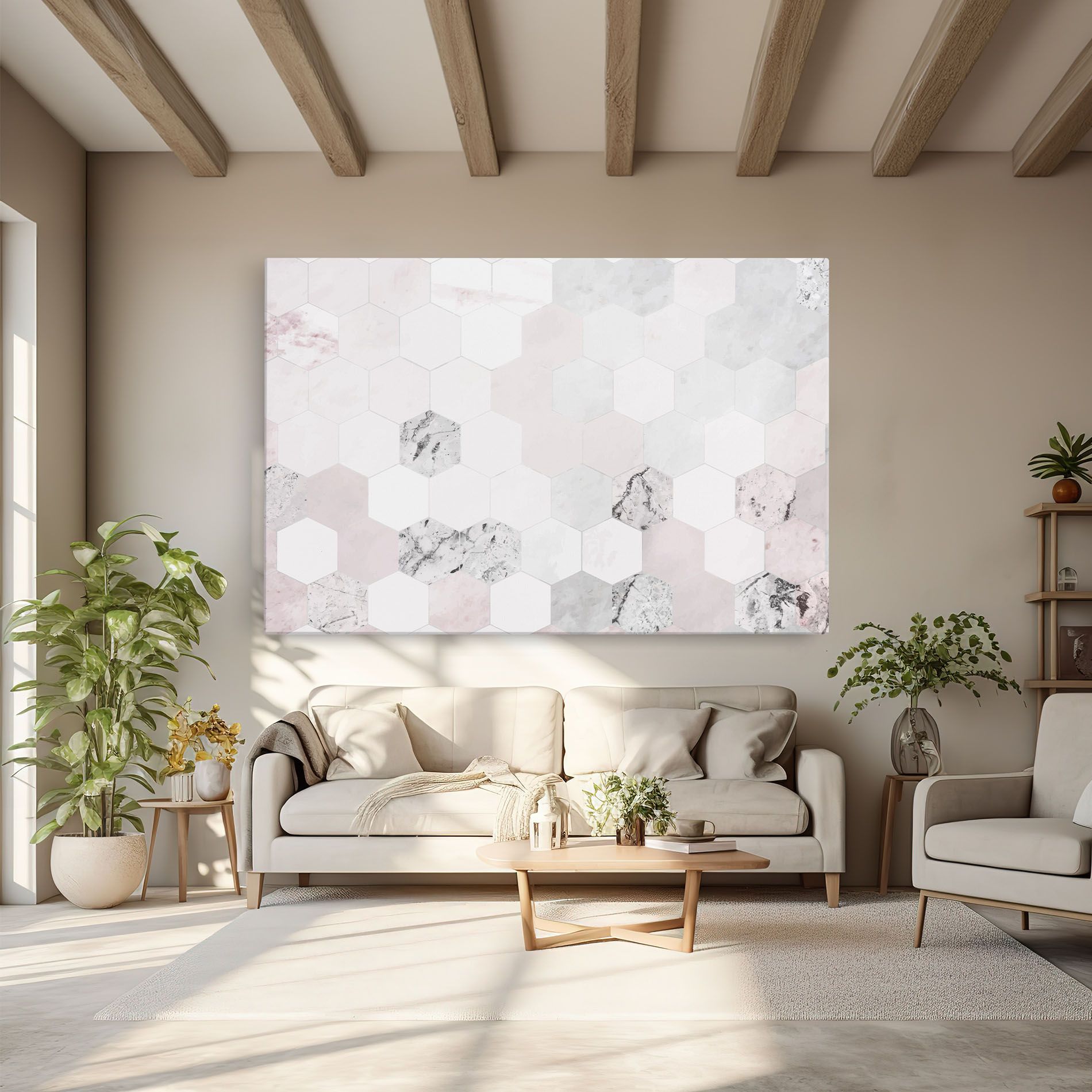 Pink Hexa Pattern mockup 6