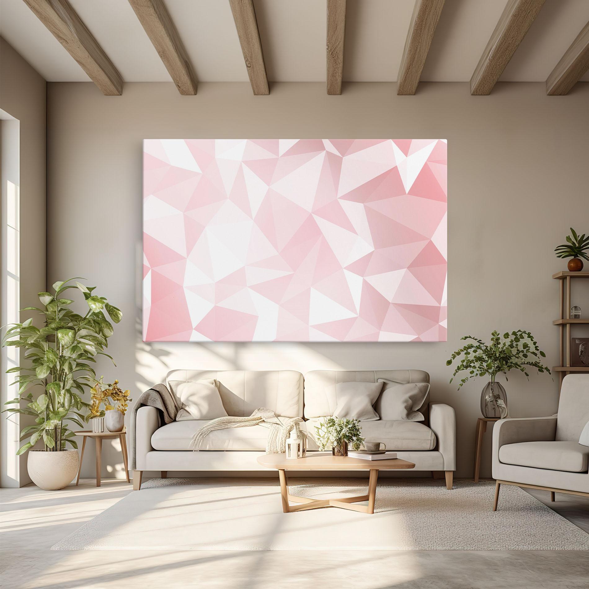 Tablou Canvas Pink Triangle mockup 6