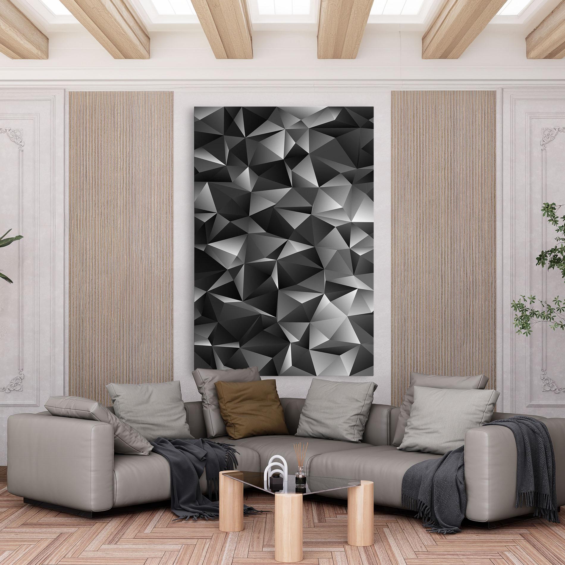 Tablou Canvas Black Triangle Pattern mockup 6