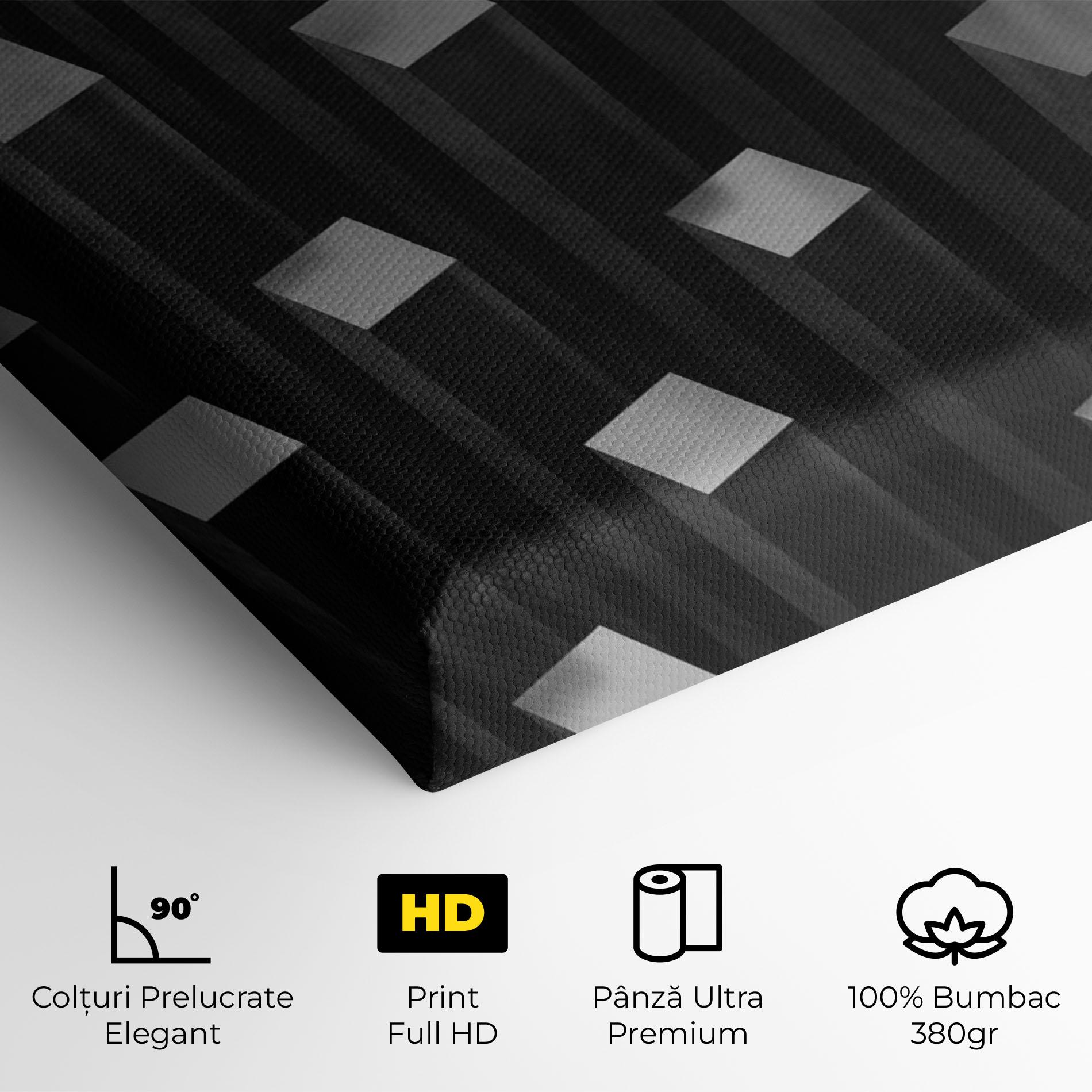 Tablou Canvas Black Block Pattern mockup 4