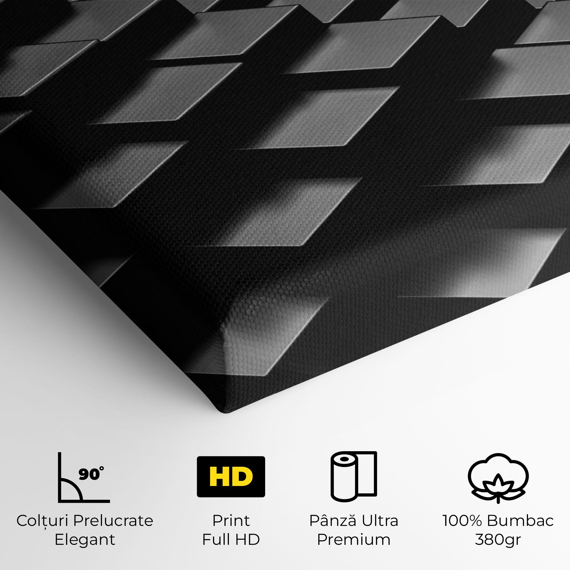 Tablou Canvas Black Square Wave mockup 4