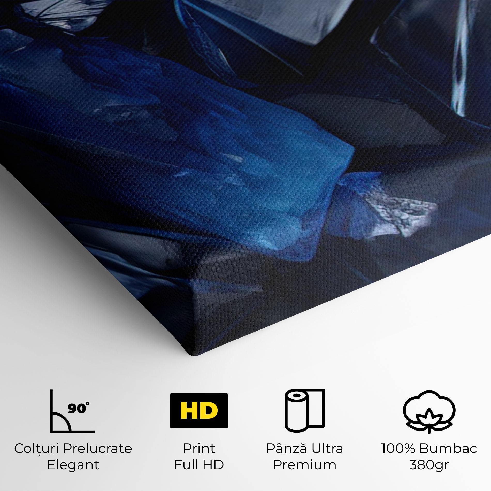Tablou Canvas Blue Crystal Shape mockup 4