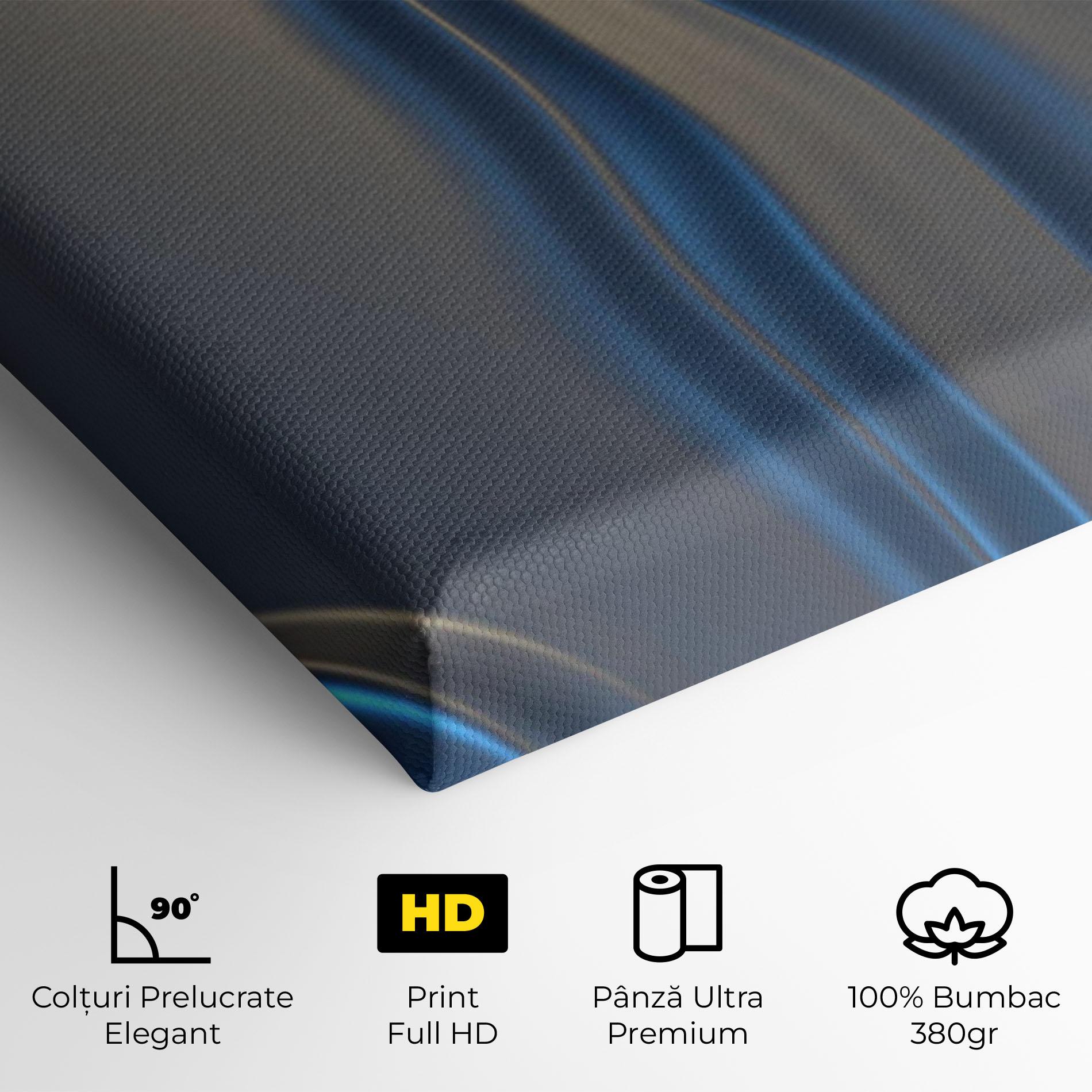 Tablou Canvas Blue Silver Liquid mockup 4