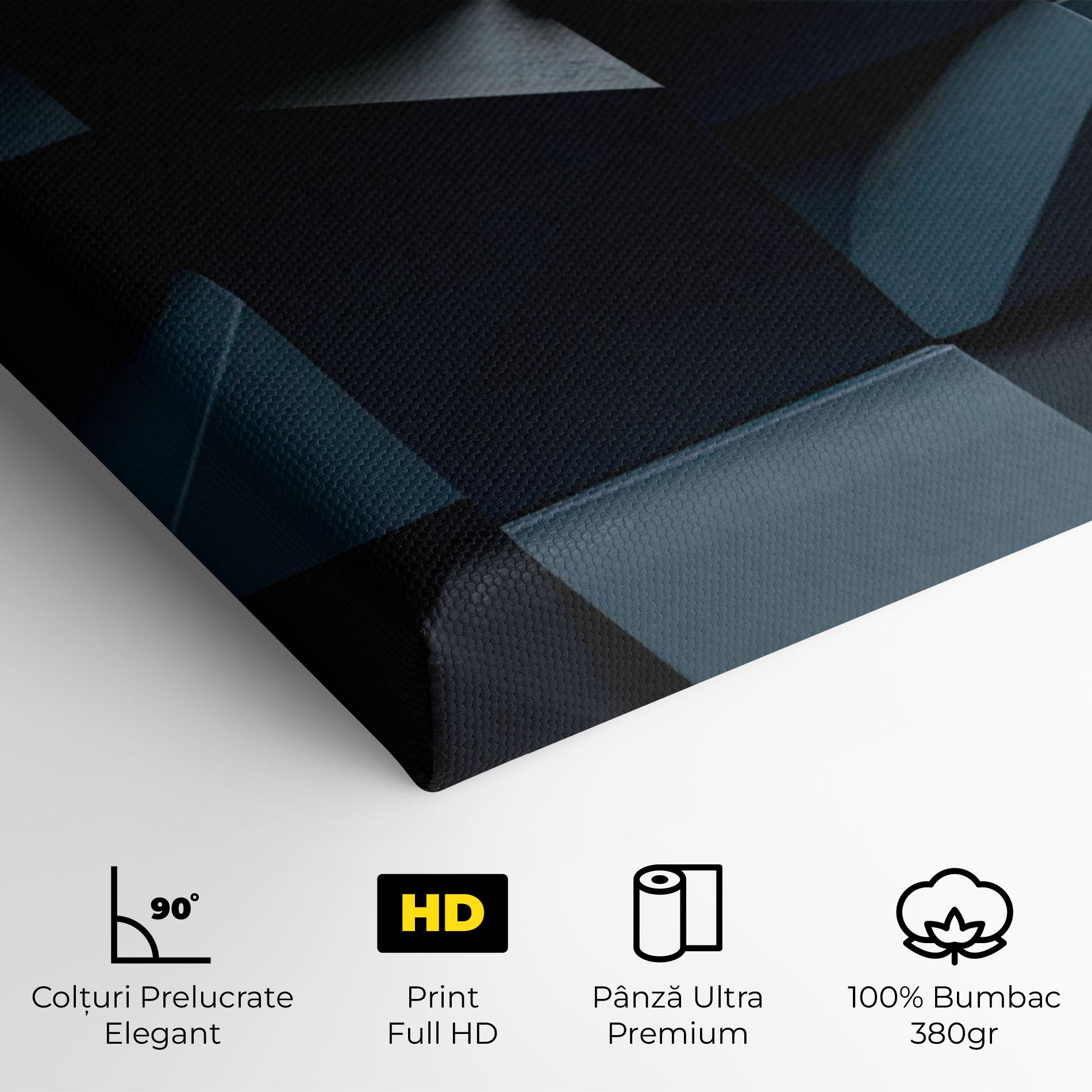 Tablou Canvas Dark Blue Square mockup 4