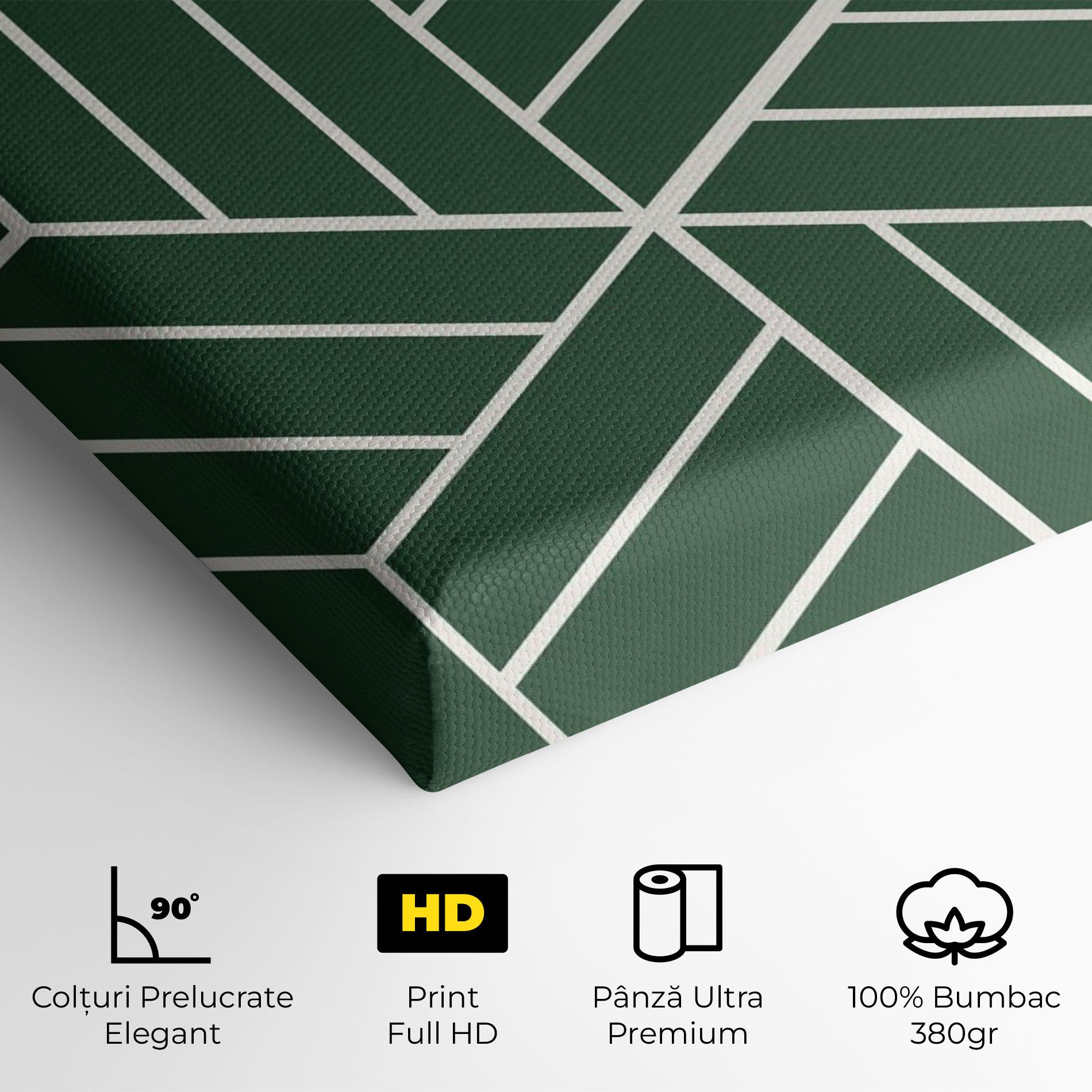 Tablou Canvas Green Square mockup 4