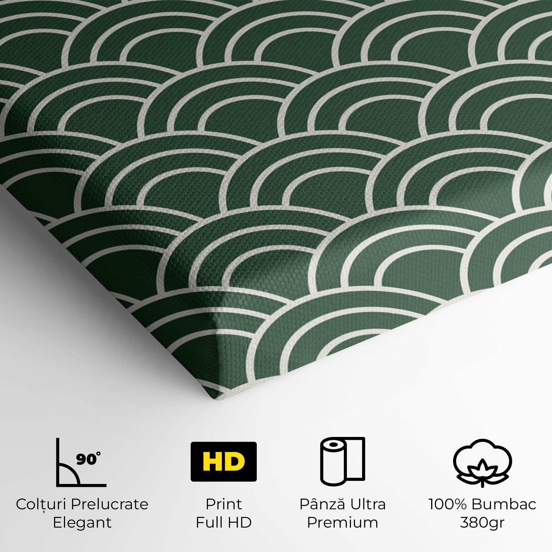 Tablou Canvas Green Semi Circle mockup 4