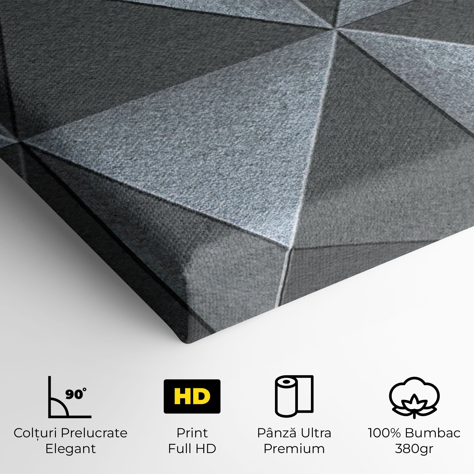 Grey Triangle Square mockup 4