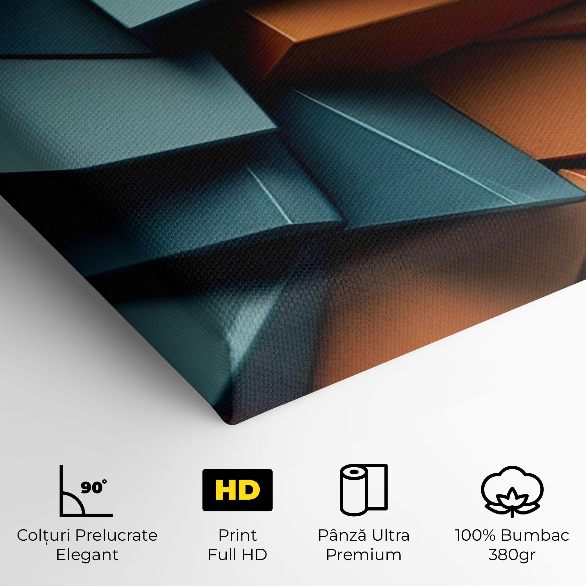 Tablou Canvas Multicolor Triangle mockup 4